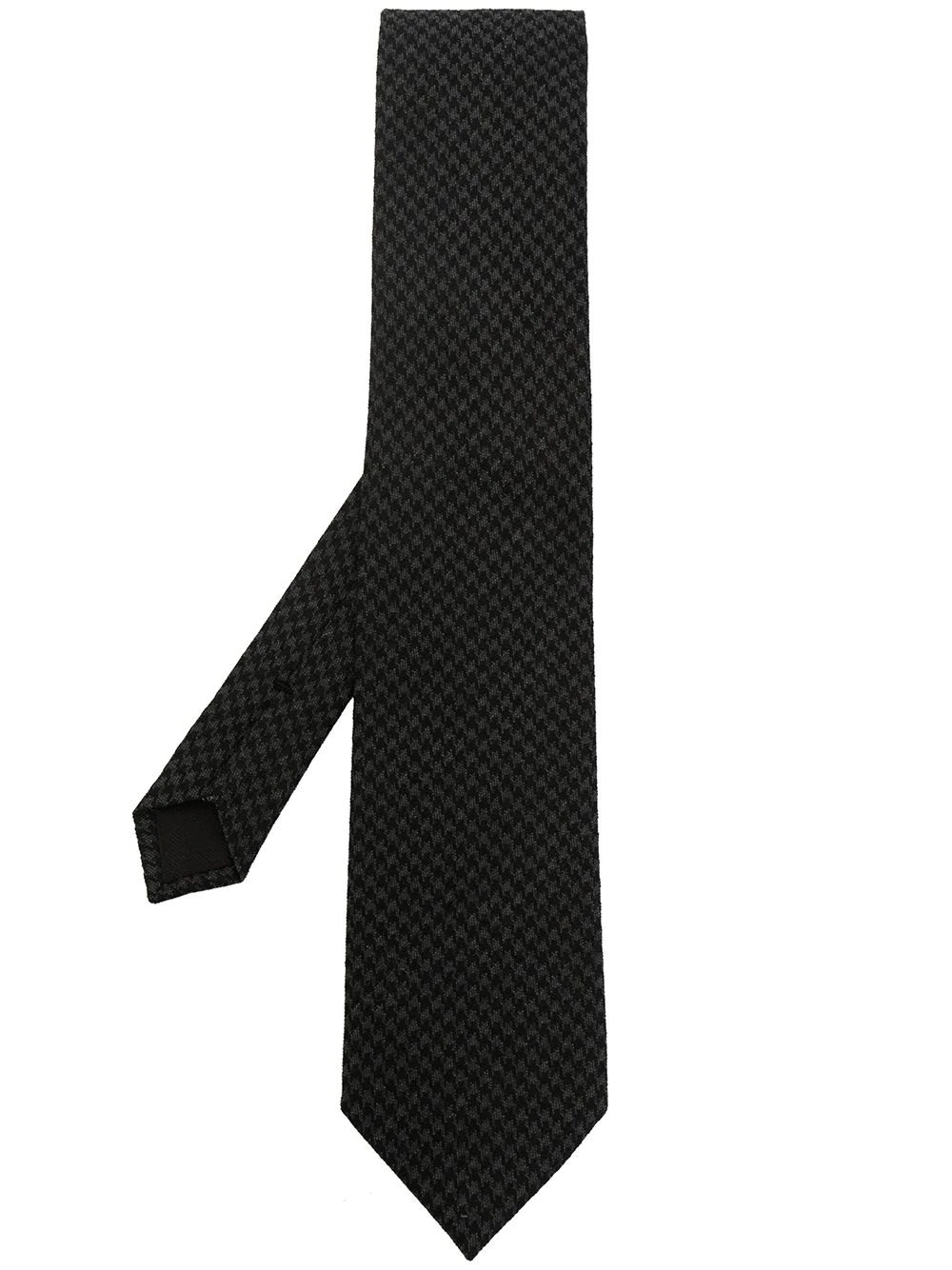 houndstooth-pattern knitted tie - 1