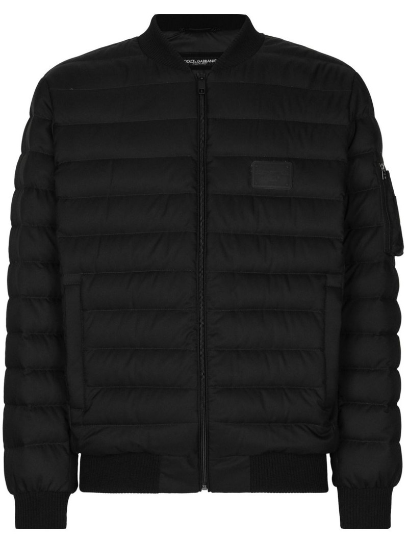 logo-appliqué puffer jacket 1