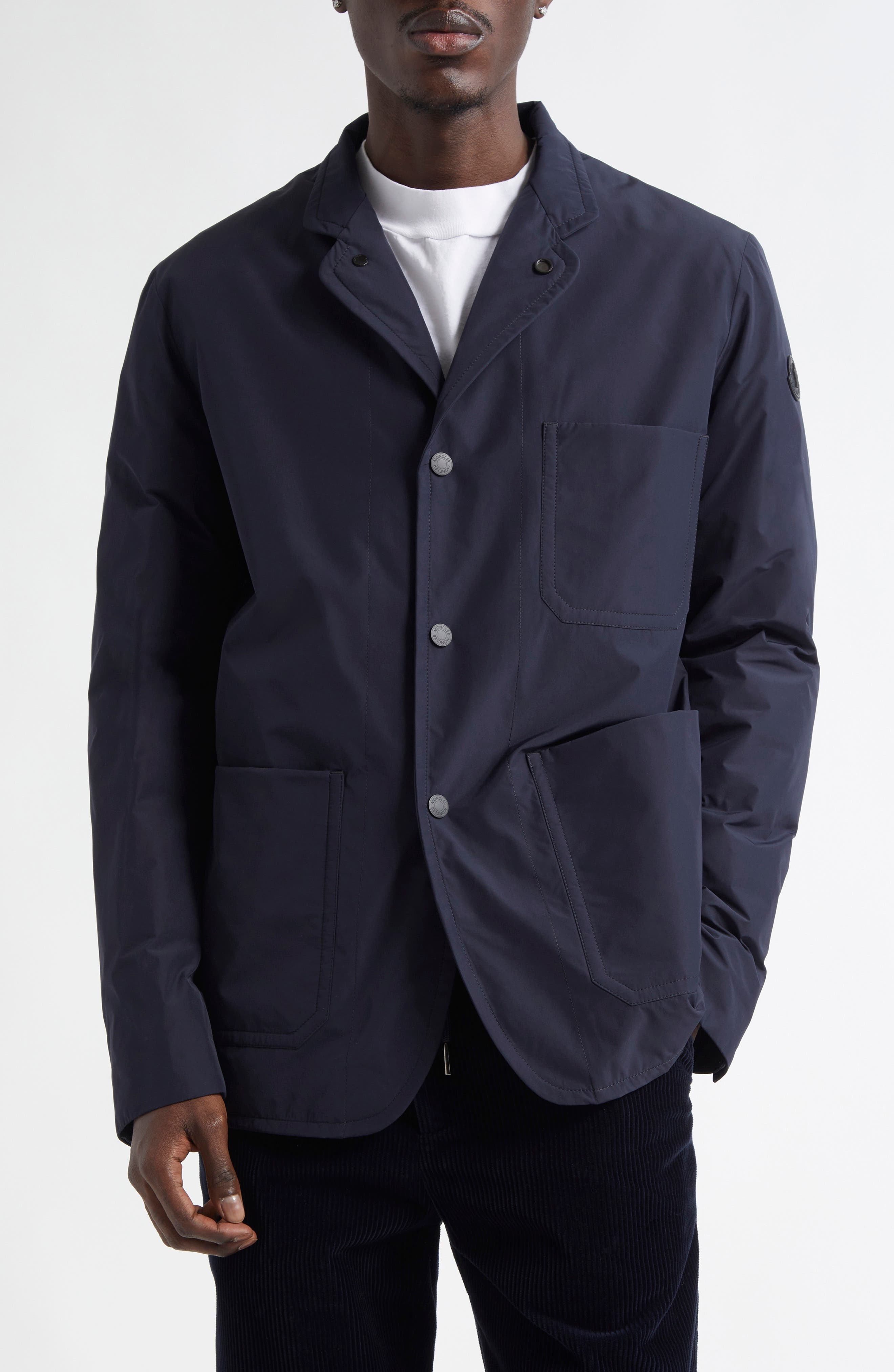 Moncler Monges Down Jacket in Dark Blue at Nordstrom - 1