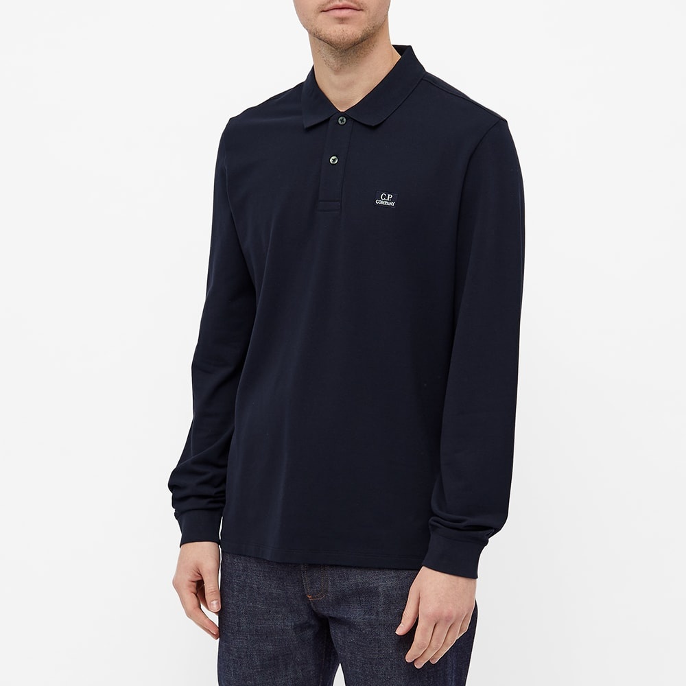 C.P. Company Patch Logo Long Sleeve Polo - 3