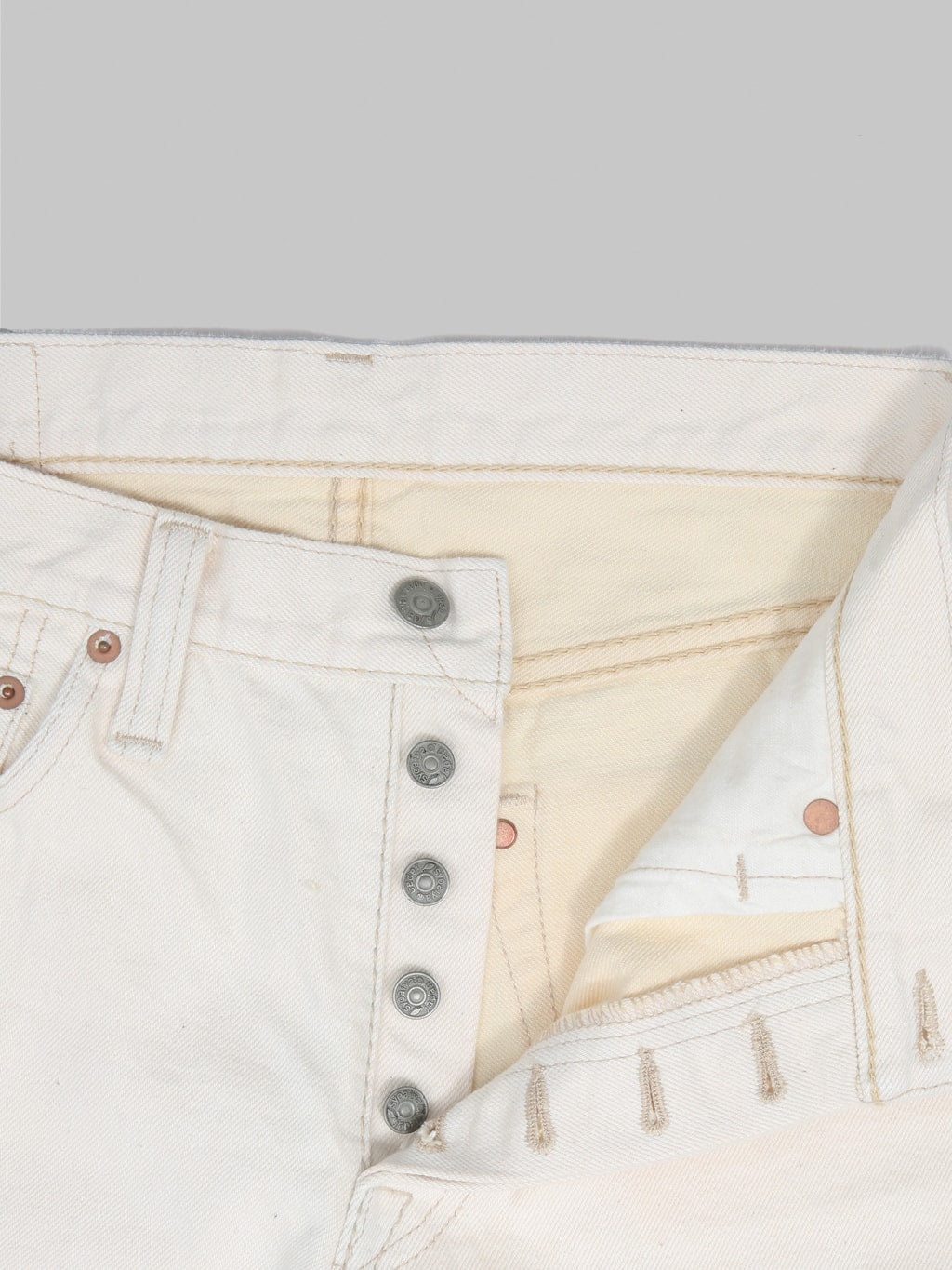 Pure Blue Japan 1172-2 14oz Ecru Denim Relaxed Tapered Jeans - 11