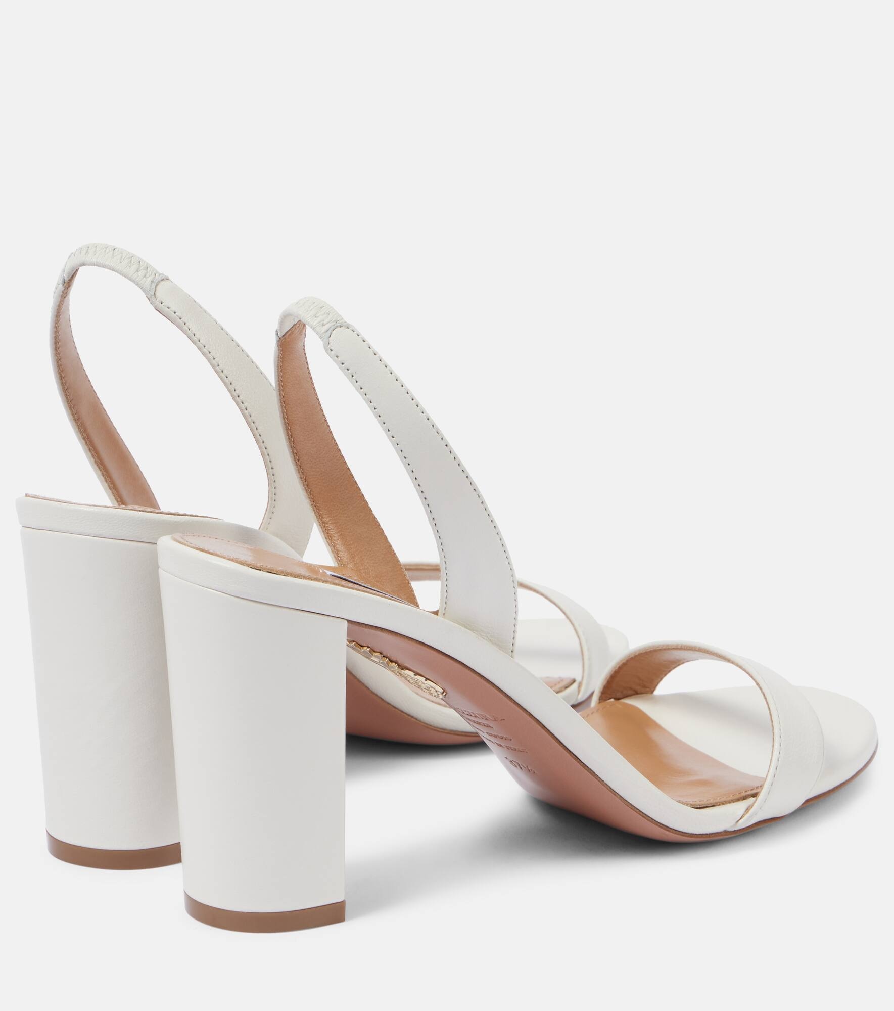 So Nude 85 leather slingback sandals - 3