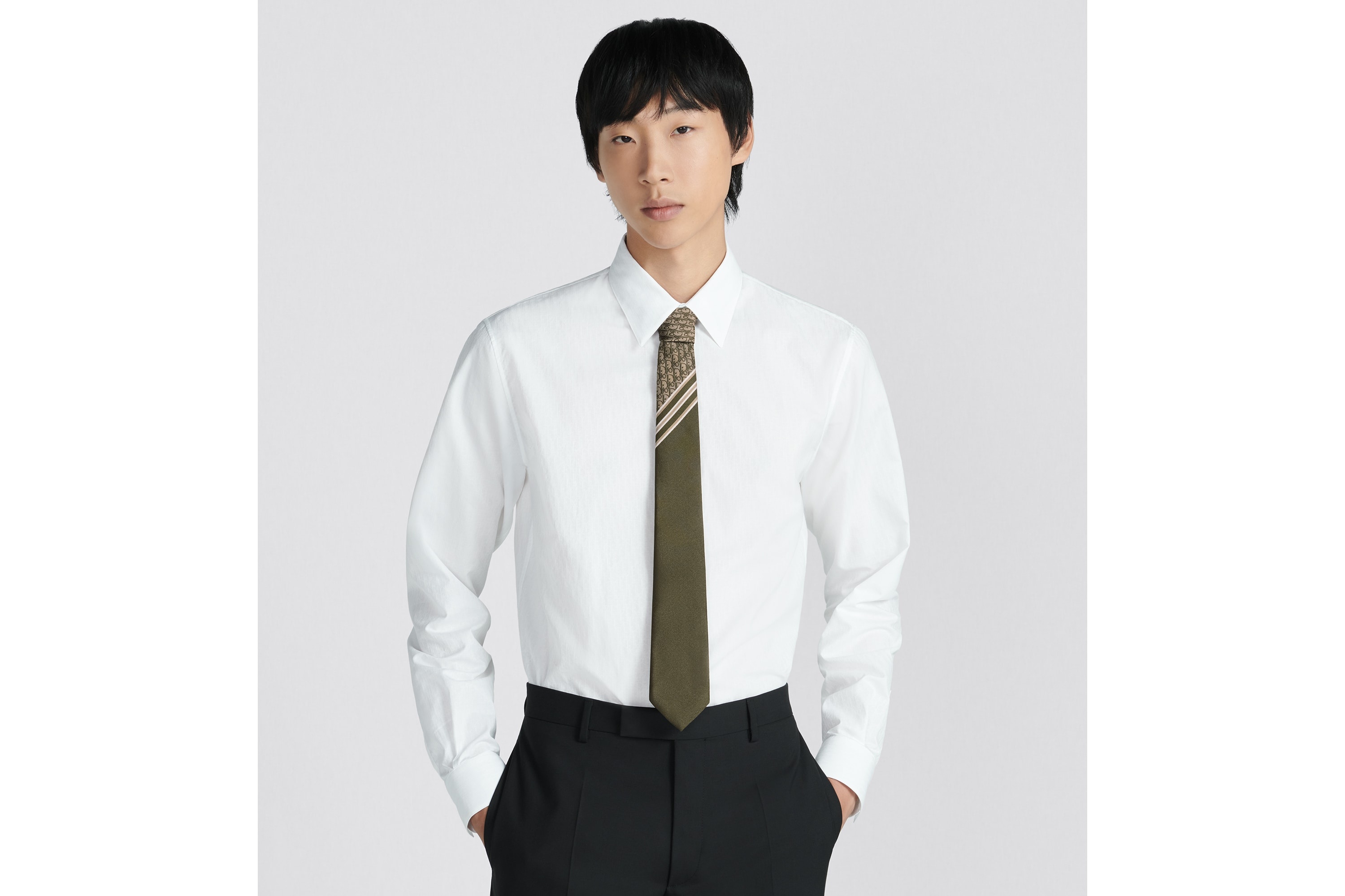 Striped Dior Oblique Tie - 4