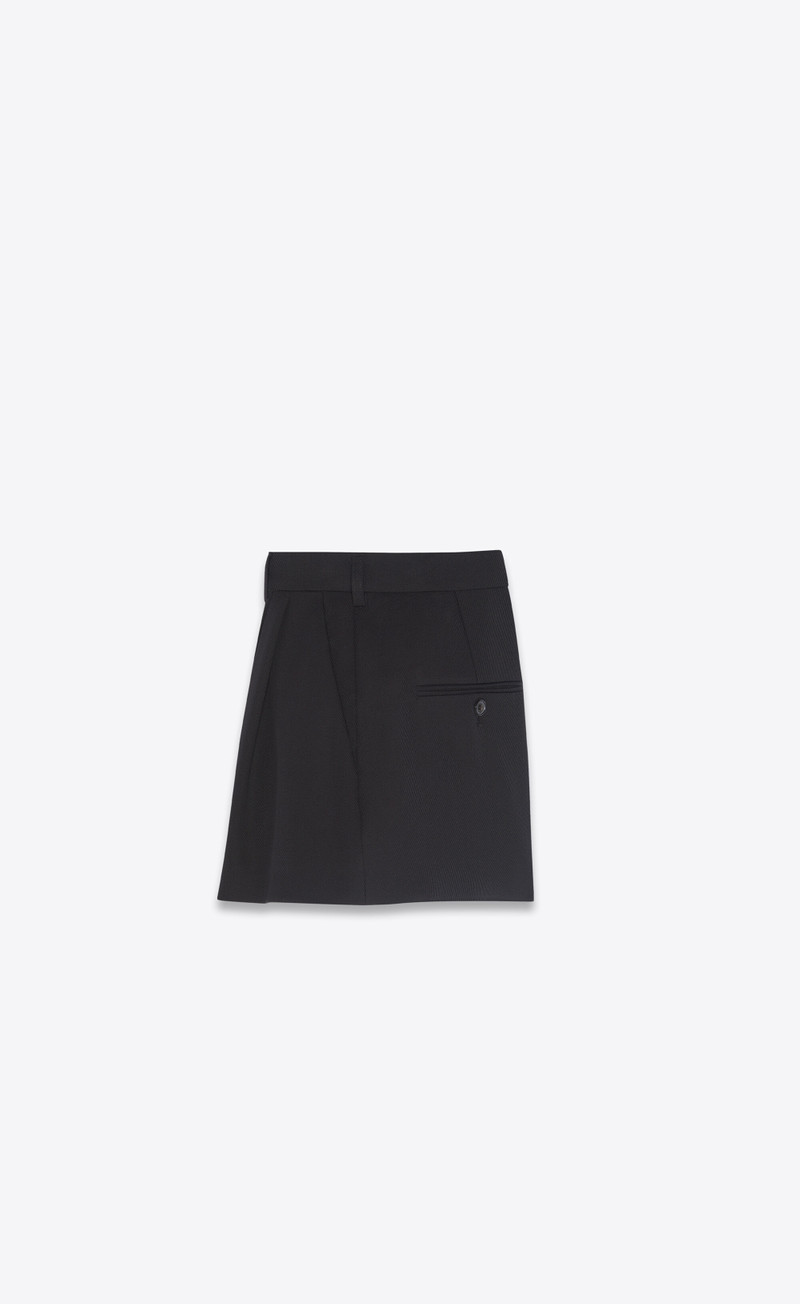 SAINT LAURENT pleated shorts in wool twill outlook