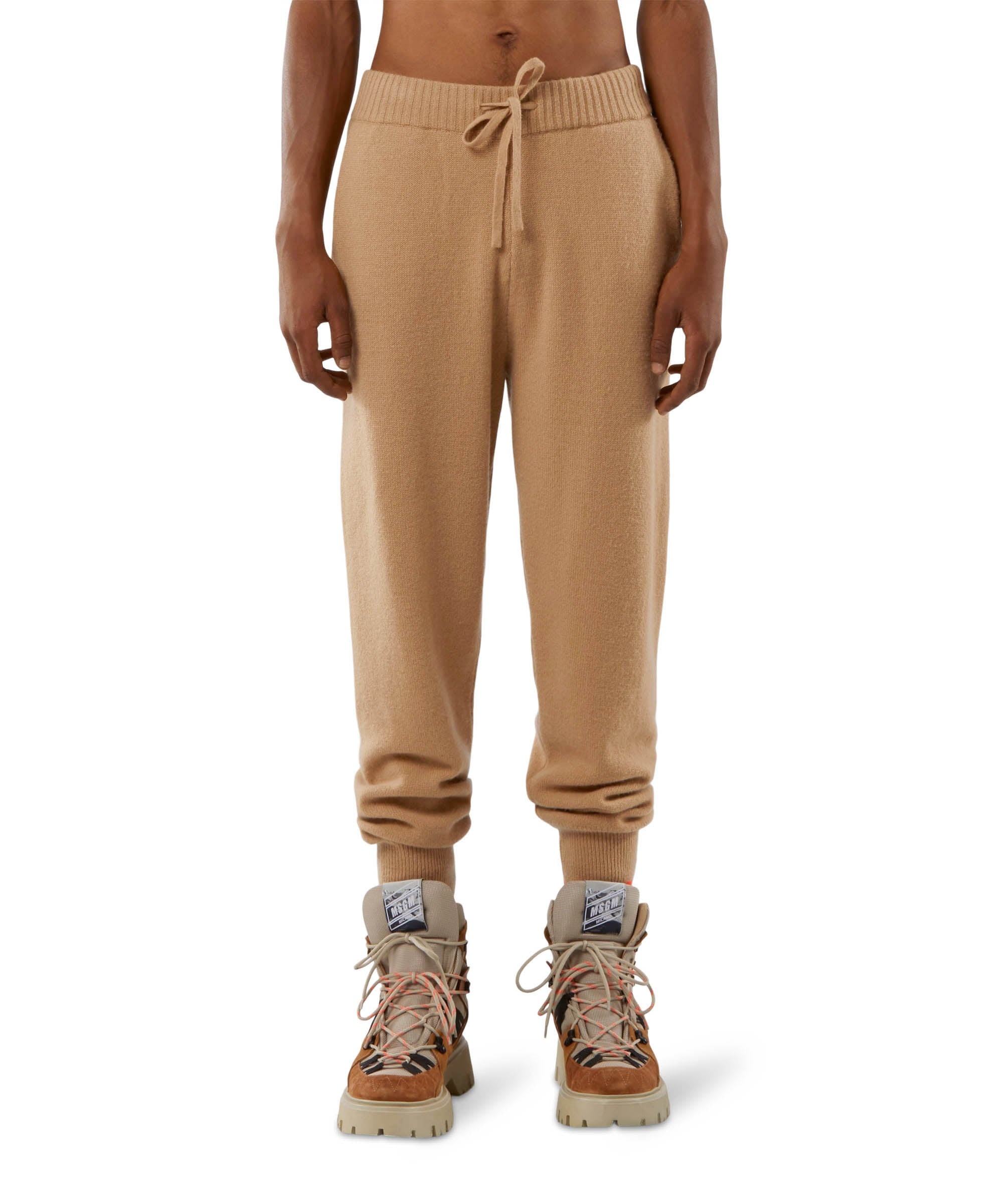 Wool and cashmere track pants - 1