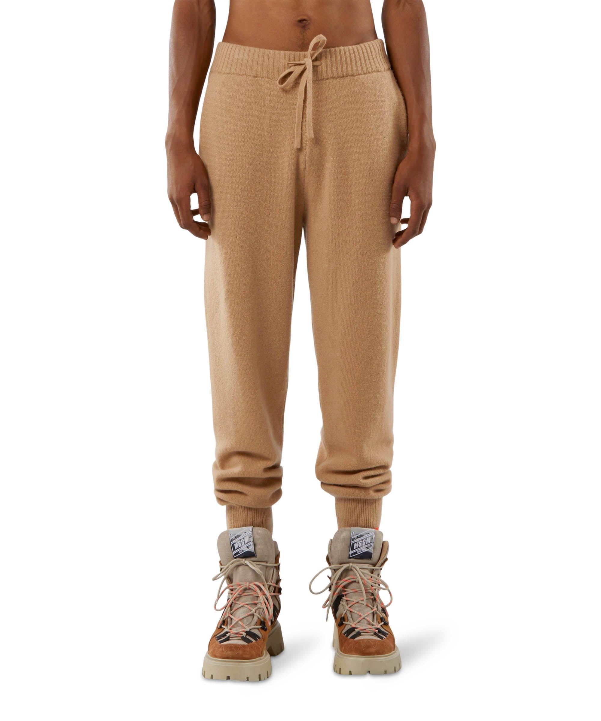 Wool and cashmere track pants - 1