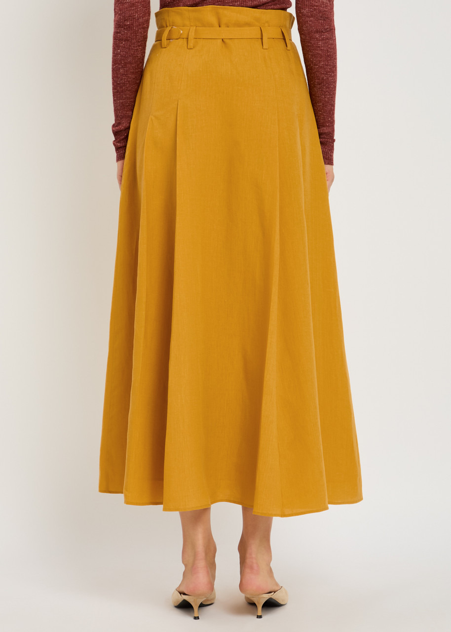 Gabriela Hearst Dugald Pleated Linen Maxi Skirt - 3