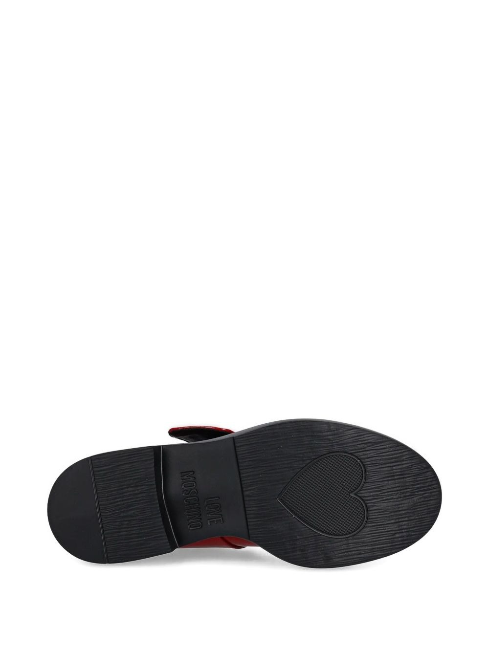 heart-buckle patent-leather flats - 4