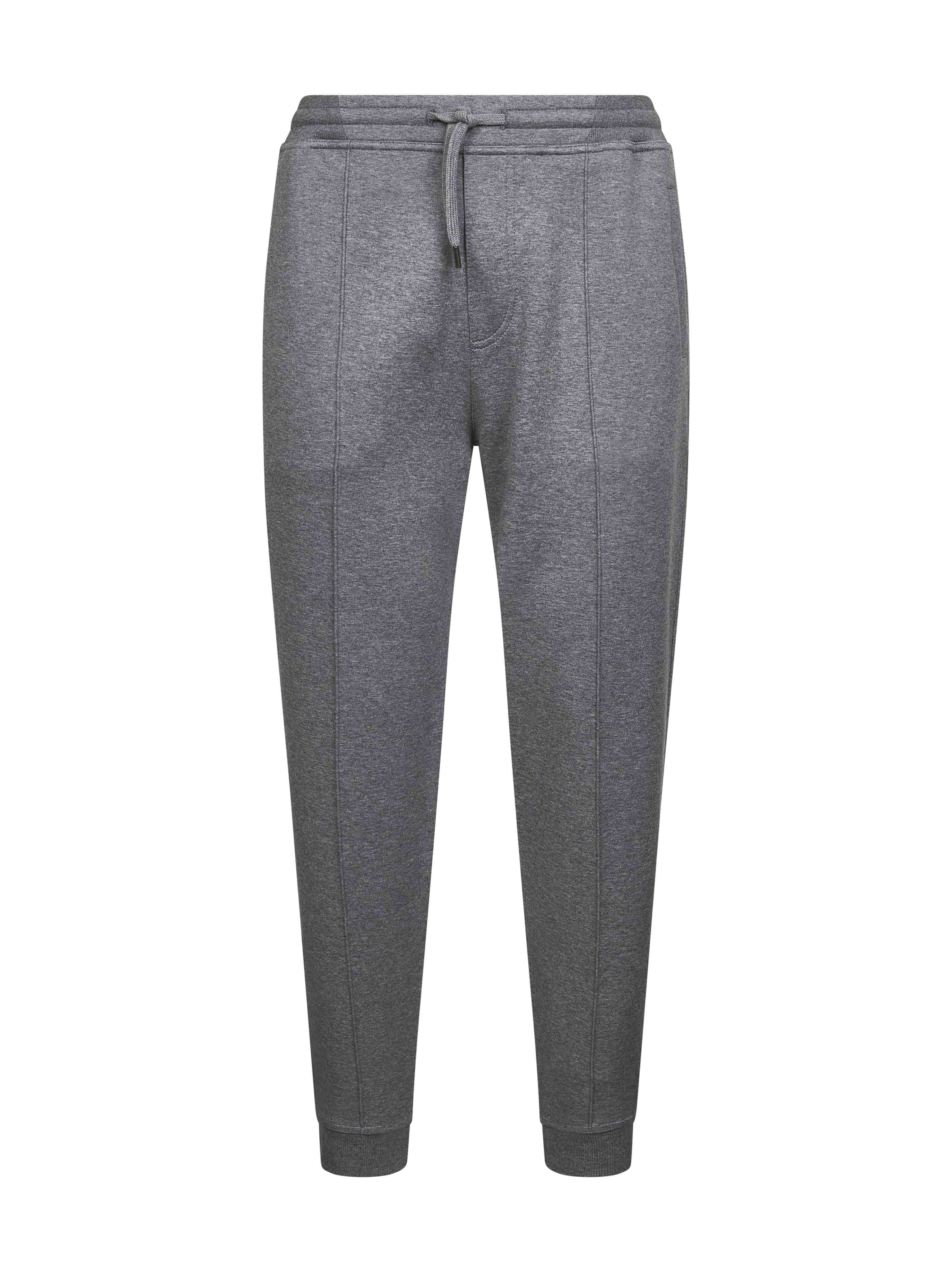 Brunello Cucinelli Men Grey Double Fleece Jogger Trousers - 2