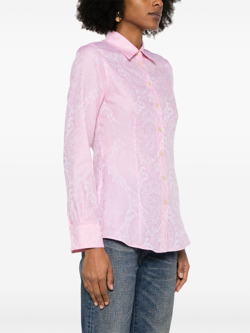paisley-jacquard shirt - 3
