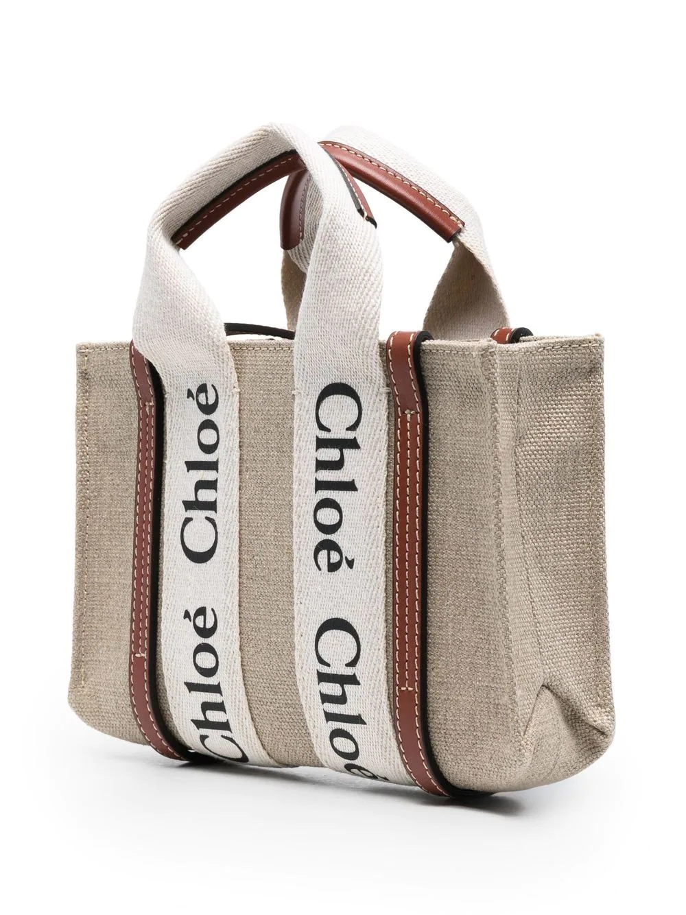 Woody linen tote bag - 4