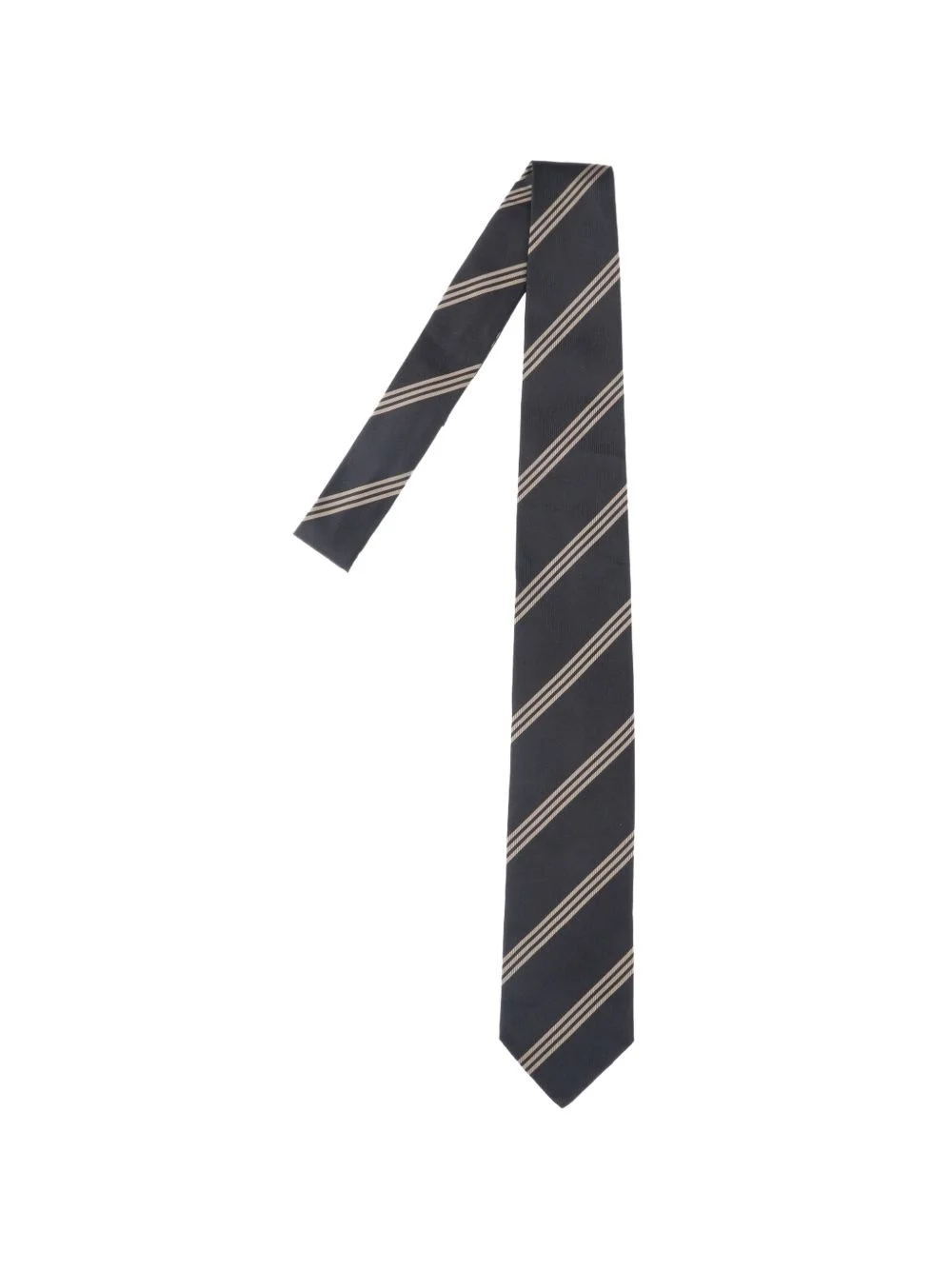 diagonal-stripe silk tie - 1
