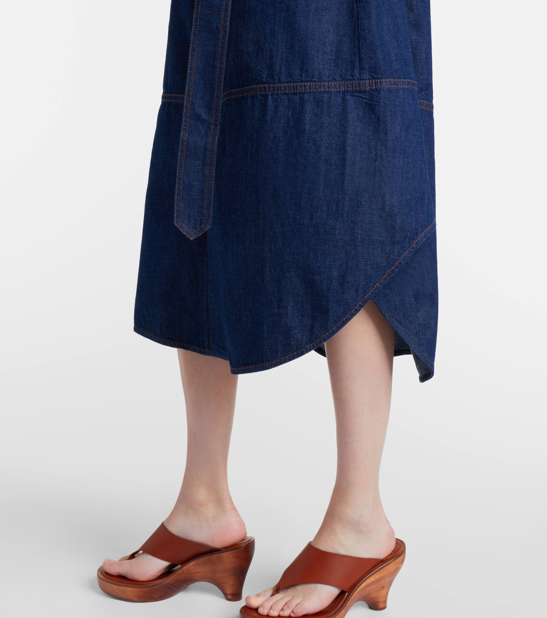 Denim midi dress - 7