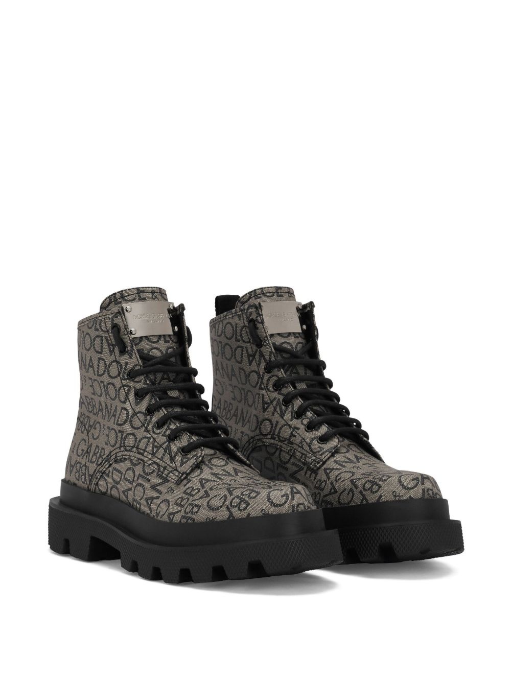 logo-jacquard ankle boots - 2