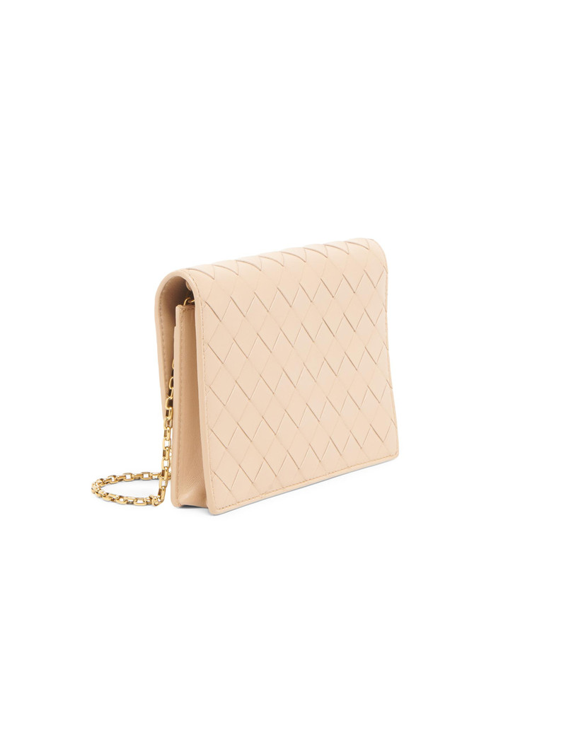 Women's Andiamo Intrecciato Leather Chain Pouch - Shore Muse Brass 5
