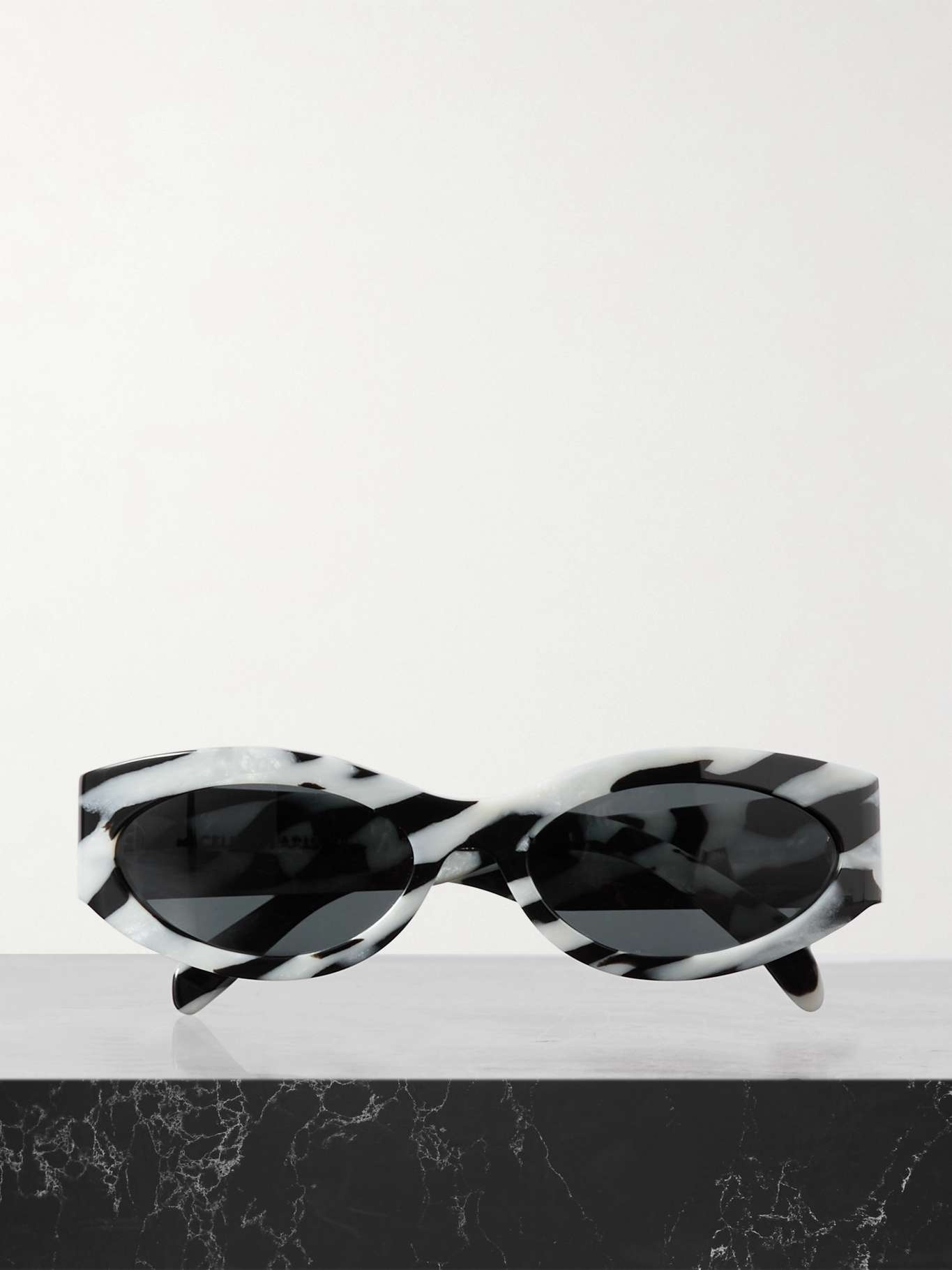 Monochroms cat-eye zebra-print acetate sunglasses - 2