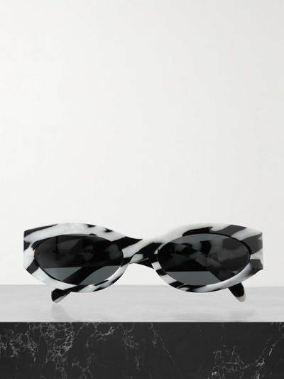 CELINE Monochroms cat-eye zebra-print acetate sunglasses outlook