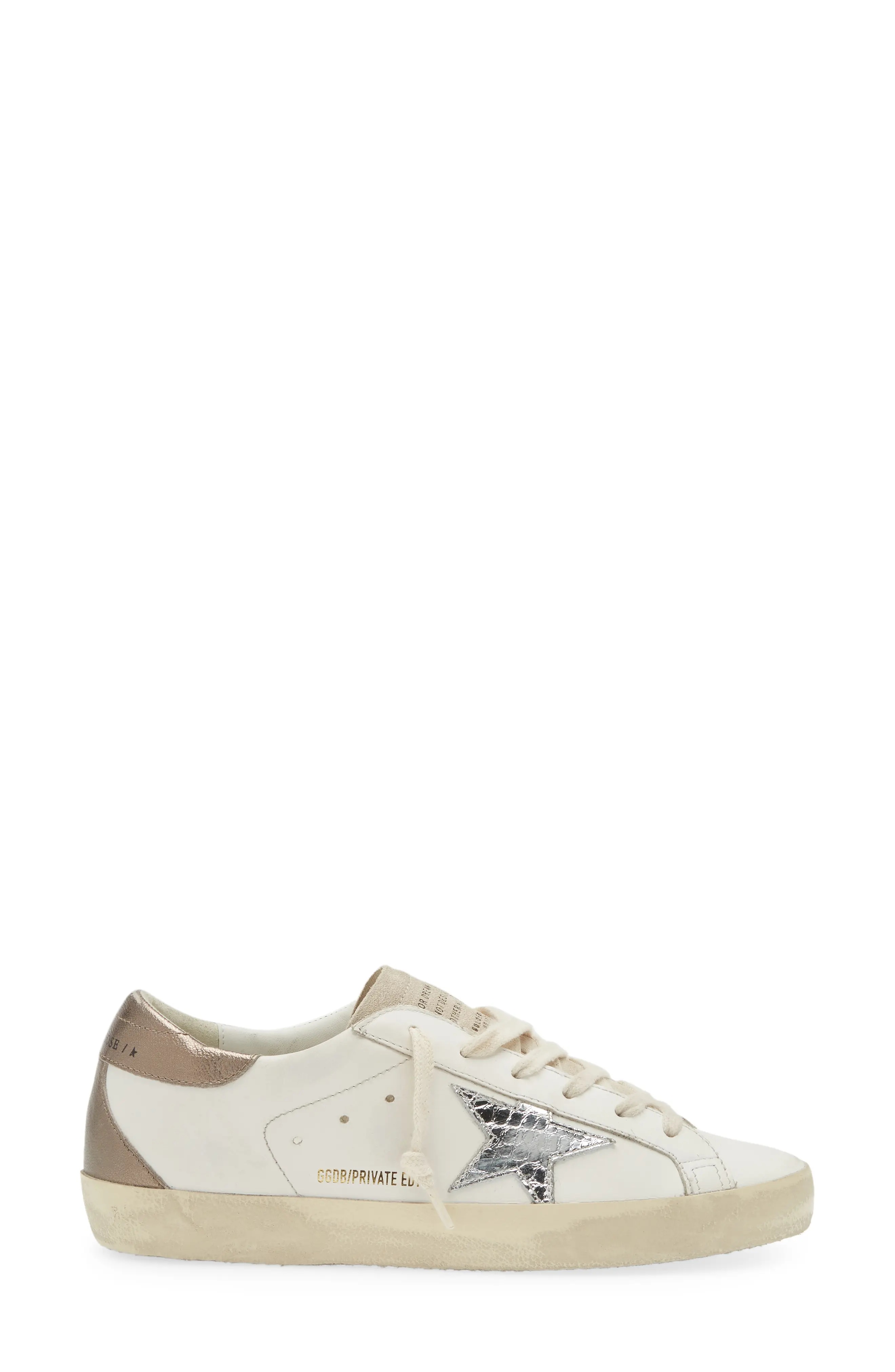 Super-Star Sneaker in White/Silver - 3