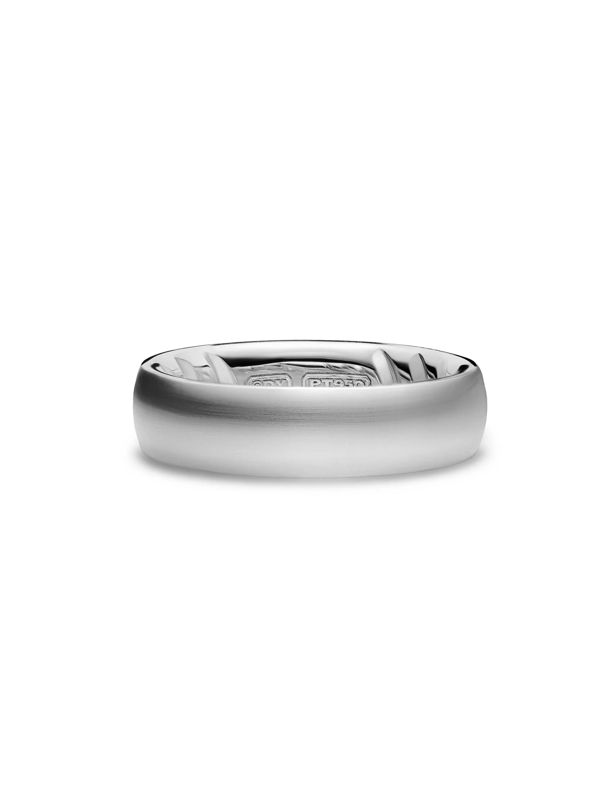Men's Streamline Band Ring in Platinum, 6.2MM - Silver - 1