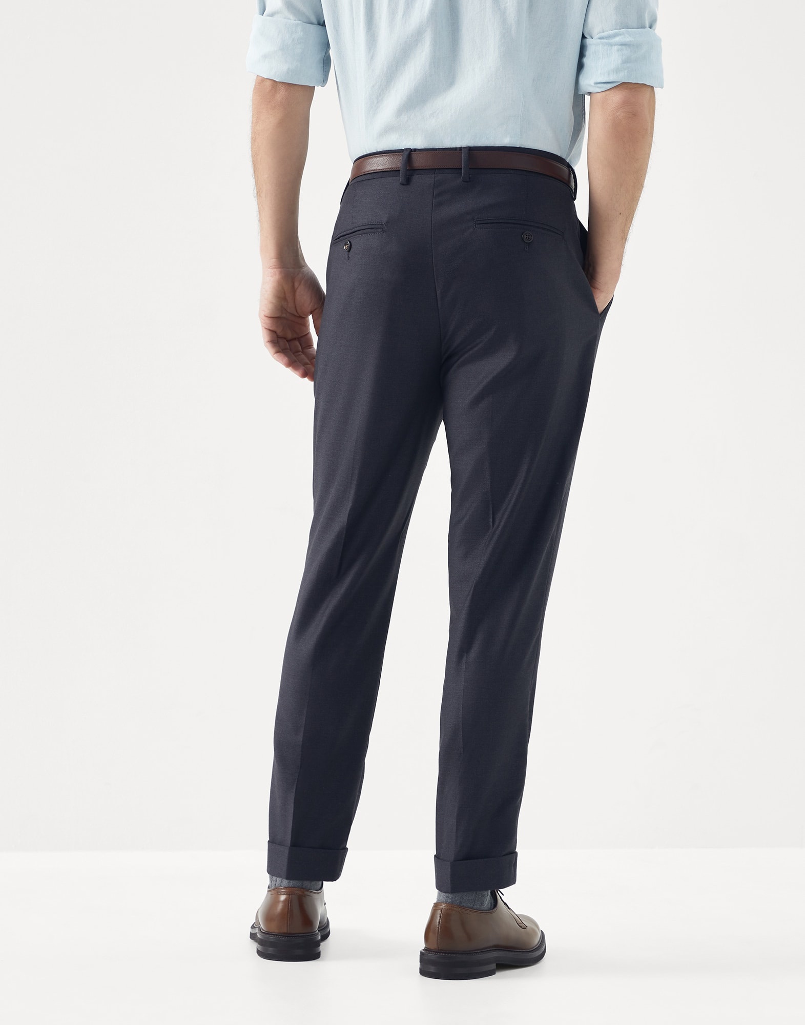 Formal fit trousers in super 150s virgin wool four season batavia - 2