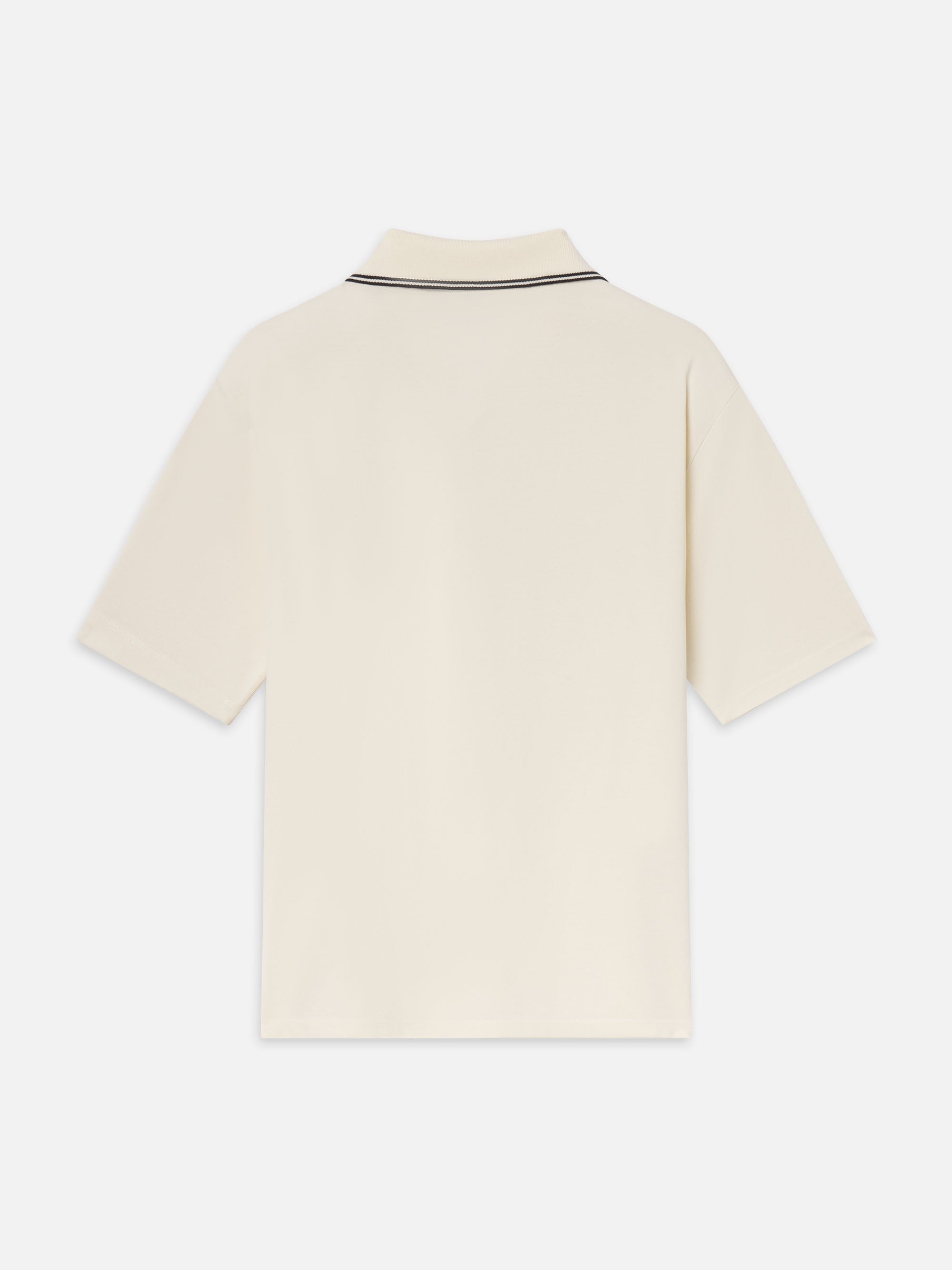 Light Pique Polo in White Sand - 4