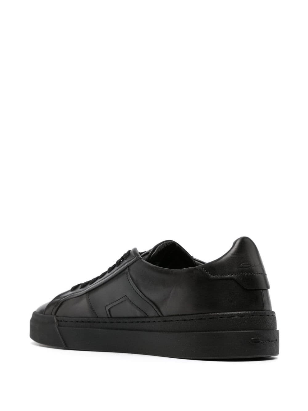 leather low-top sneakers - 3