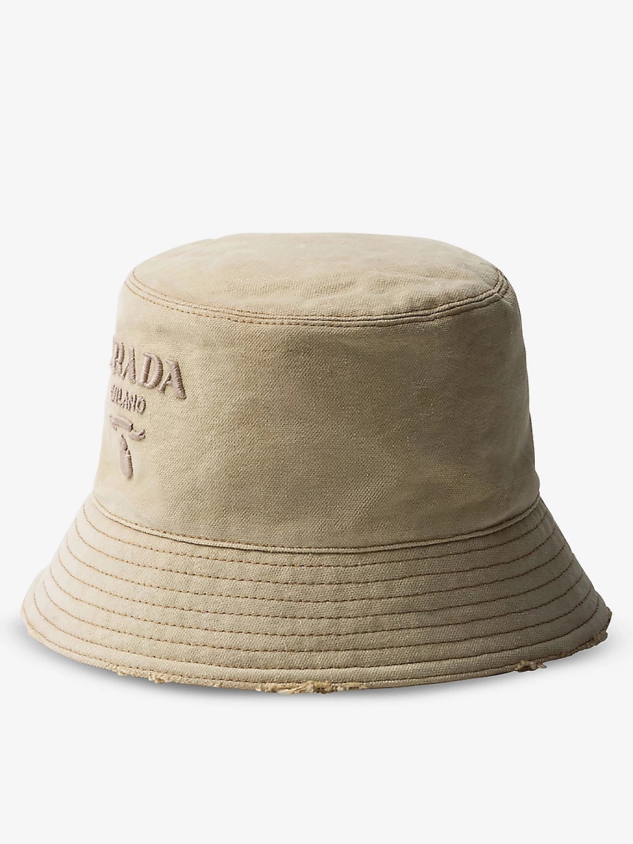 Logo-embossed recycled-nylon bucket hat - 1