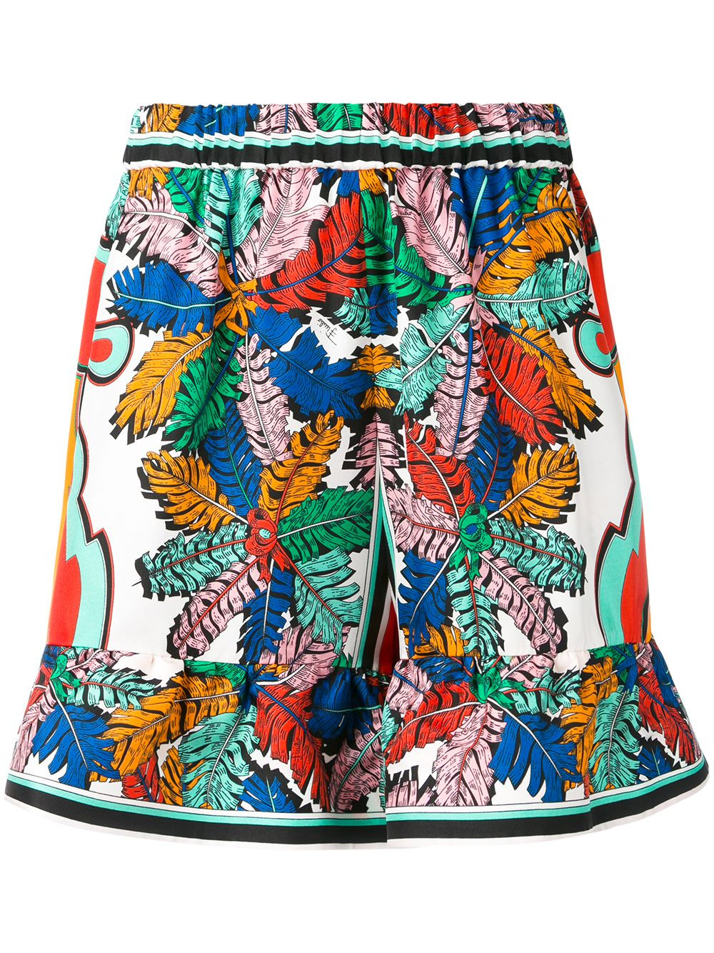 elasticated waistband printed shorts - 1