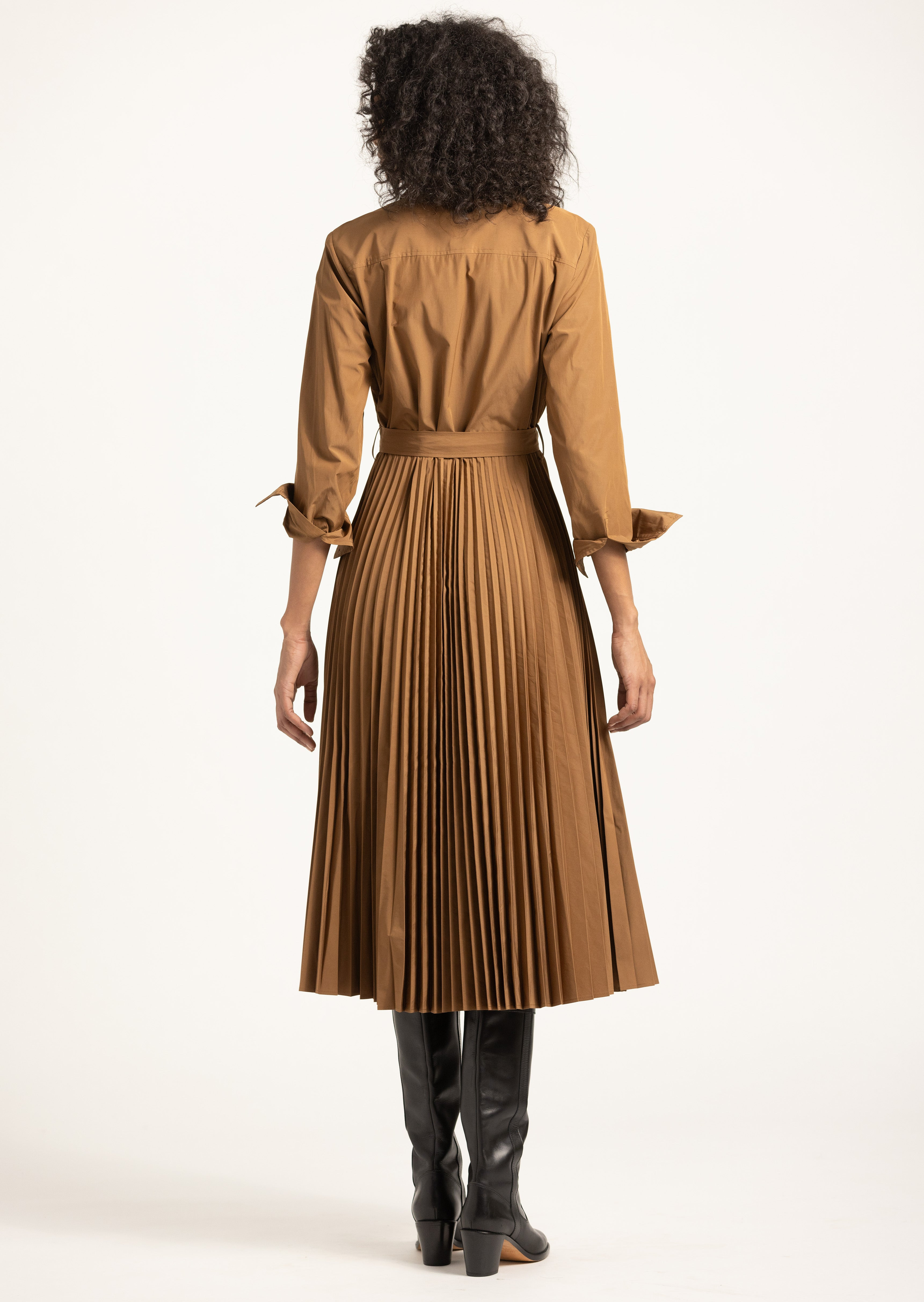 KENZA PLEATED MIDI DRESS - 6