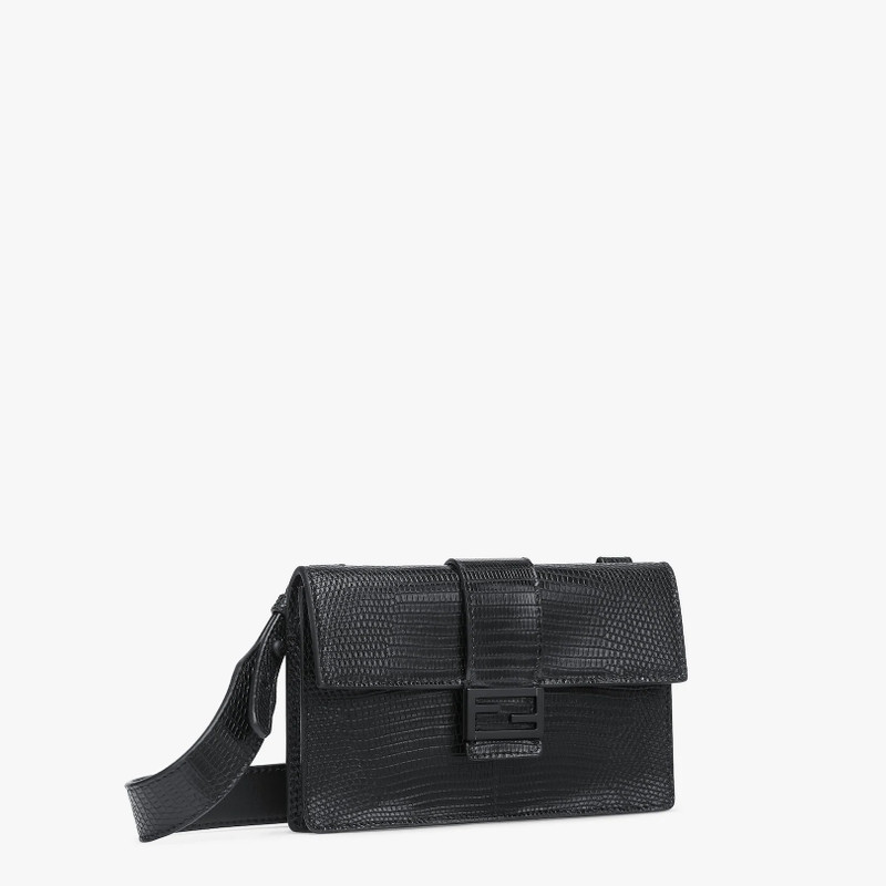 FENDI Black lizard leather bag outlook