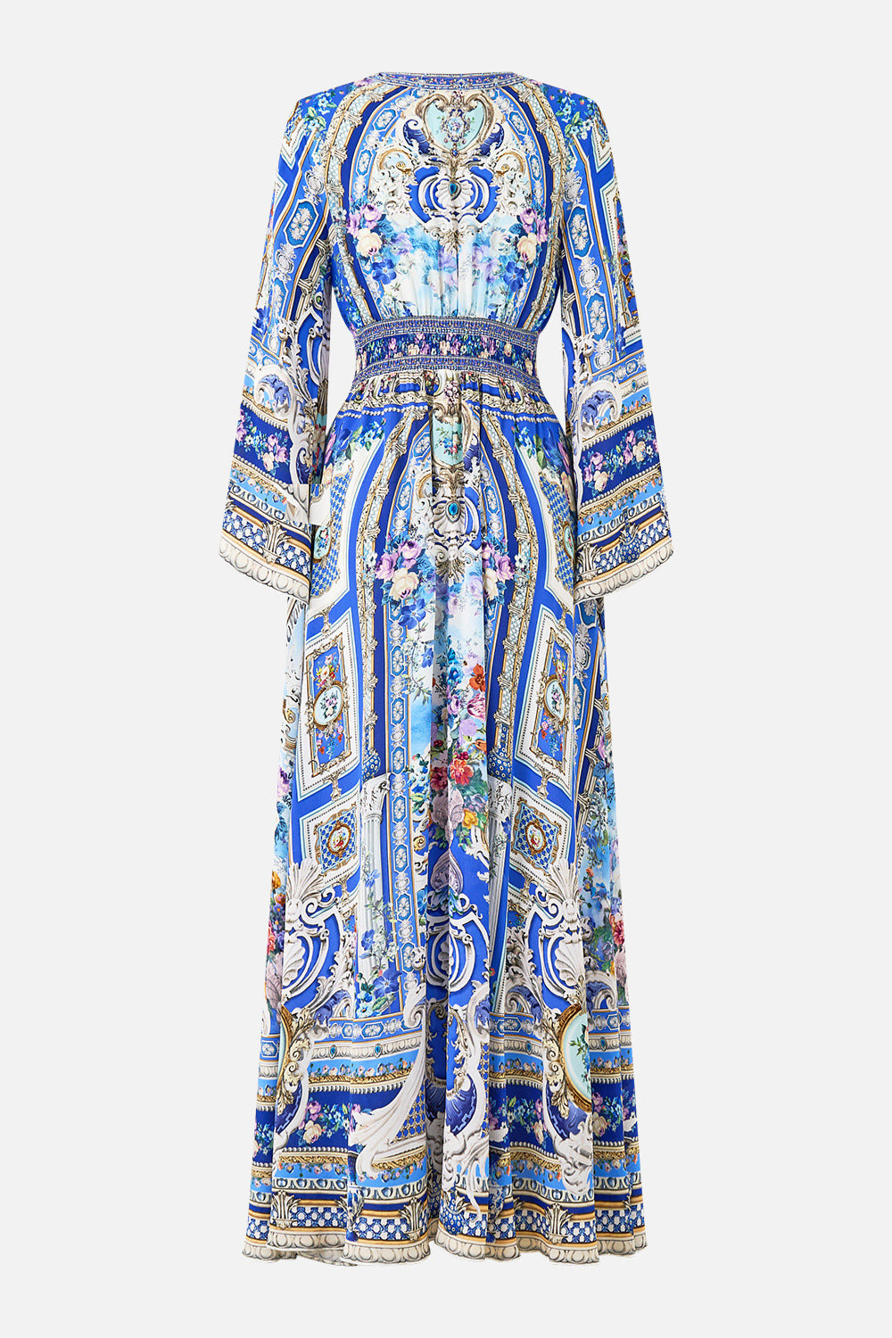 KIMONO SLEEVE DRESS WITH SHIRRING DETAIL - 2