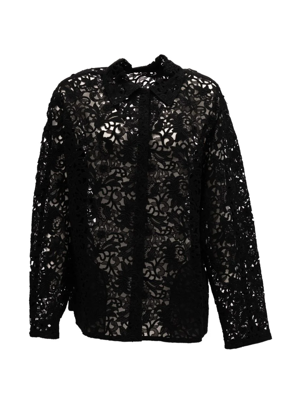 floral lace shirt - 1