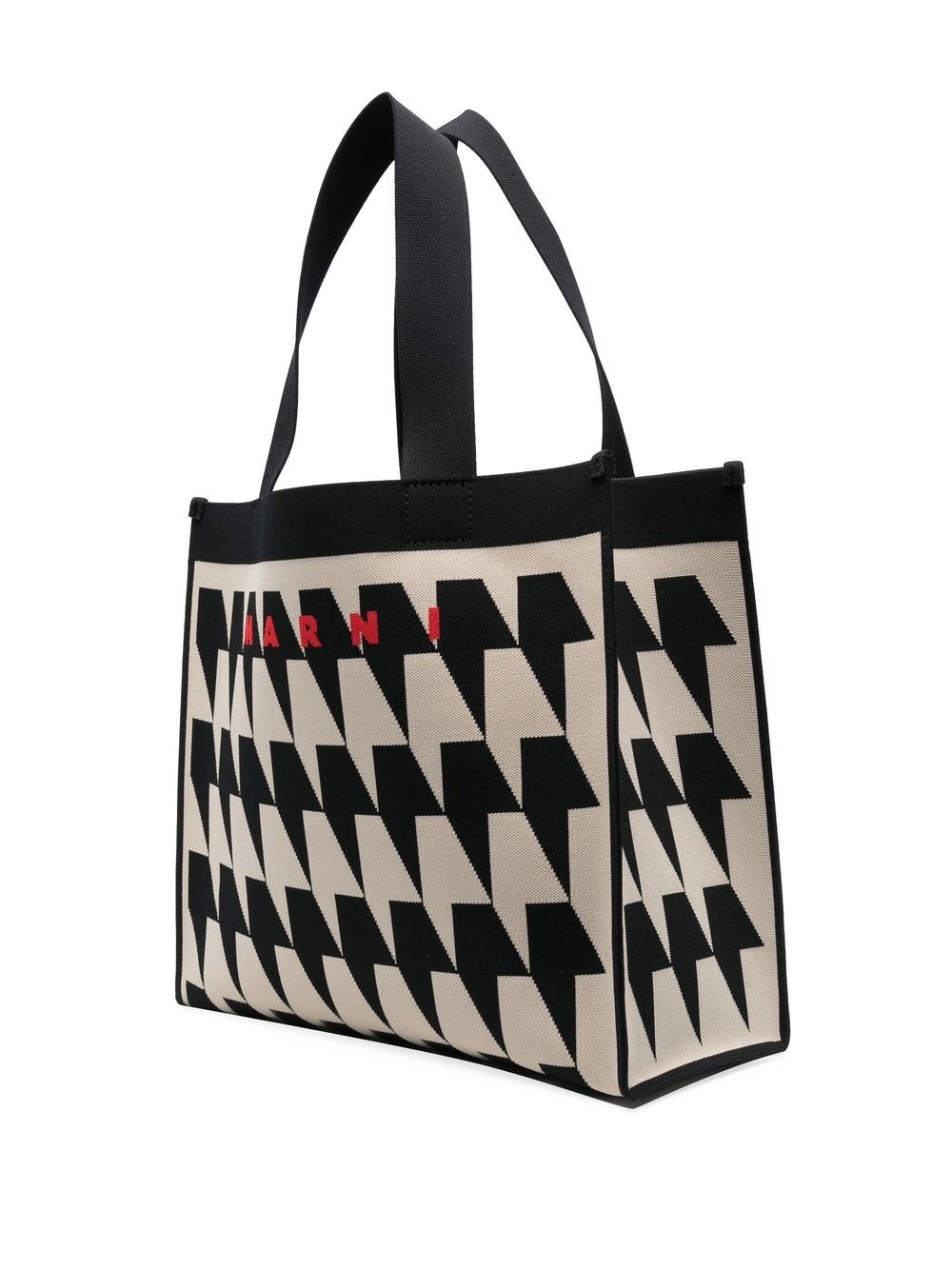 geometric-pattern tote bag - 3