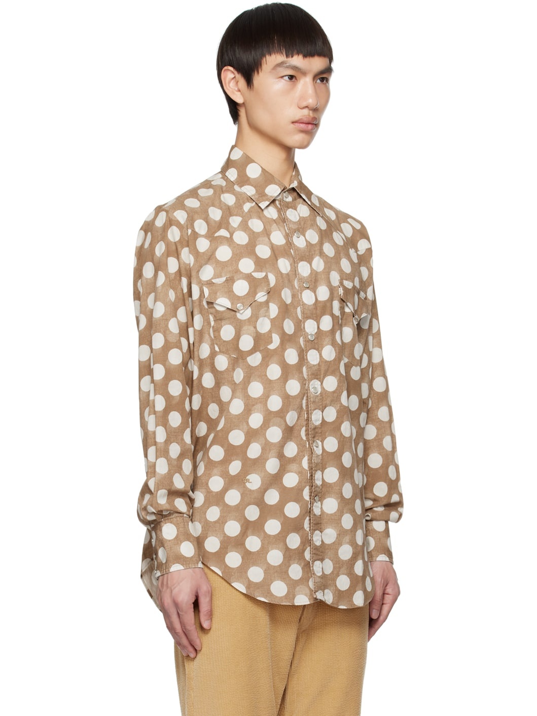 Beige Polka Dot Shirt - 2