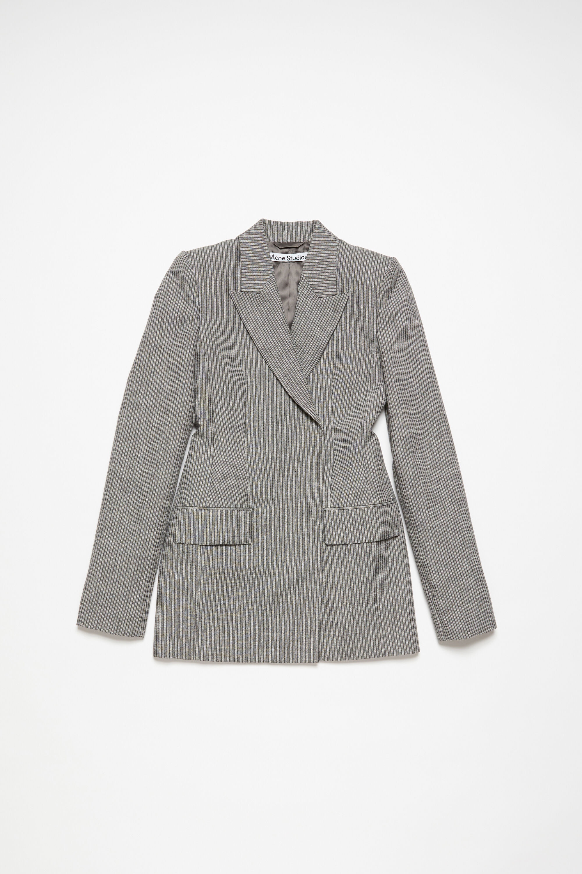 Fitted suit jacket - Grey Melange - 1