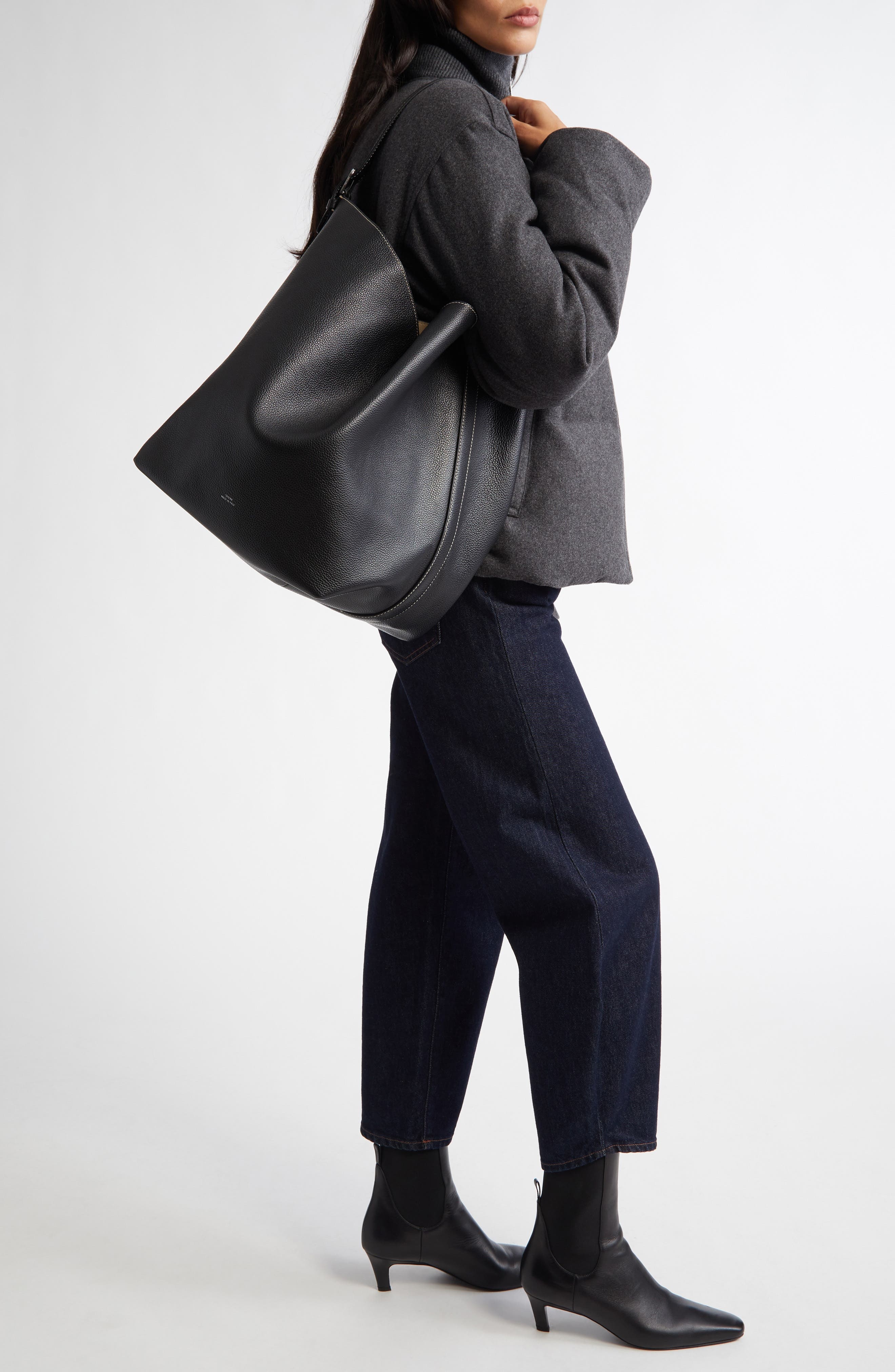 TOTEME Leather Tote in Black at Nordstrom - 2