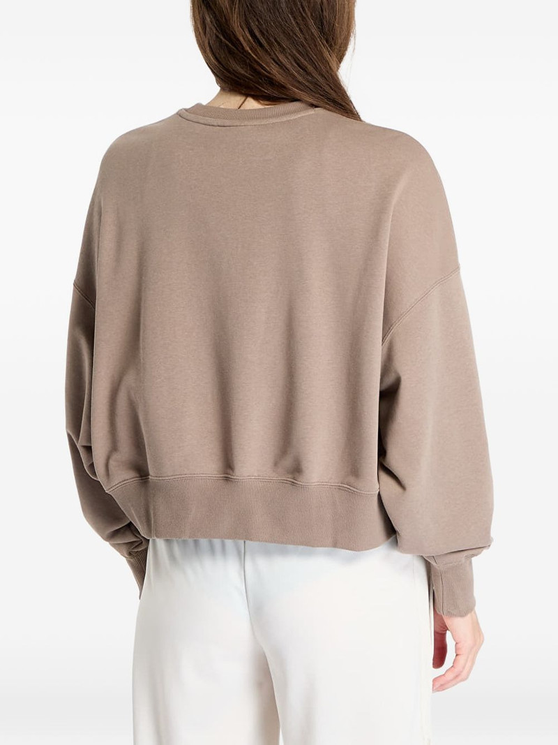 logo-embroidered cropped sweater 3