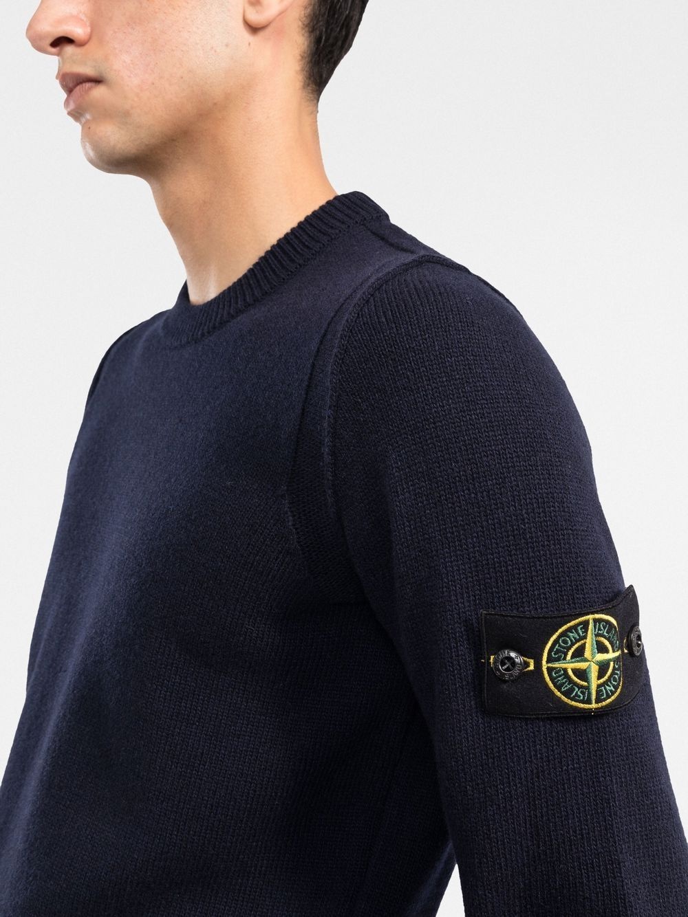 Compass-patch knitted jumper - 5