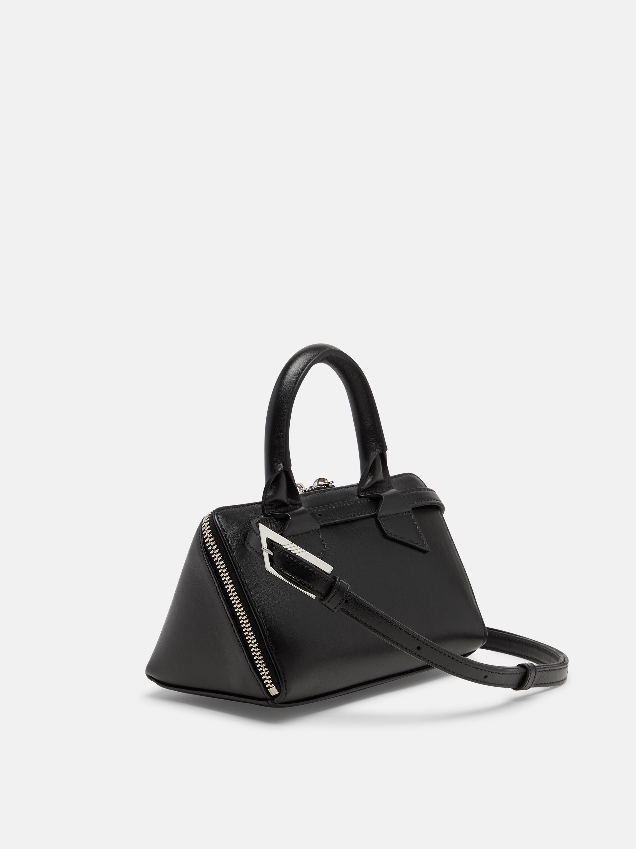 THE ATTICO ''FRIDAY'' BLACK MINI HANDBAG | REVERSIBLE