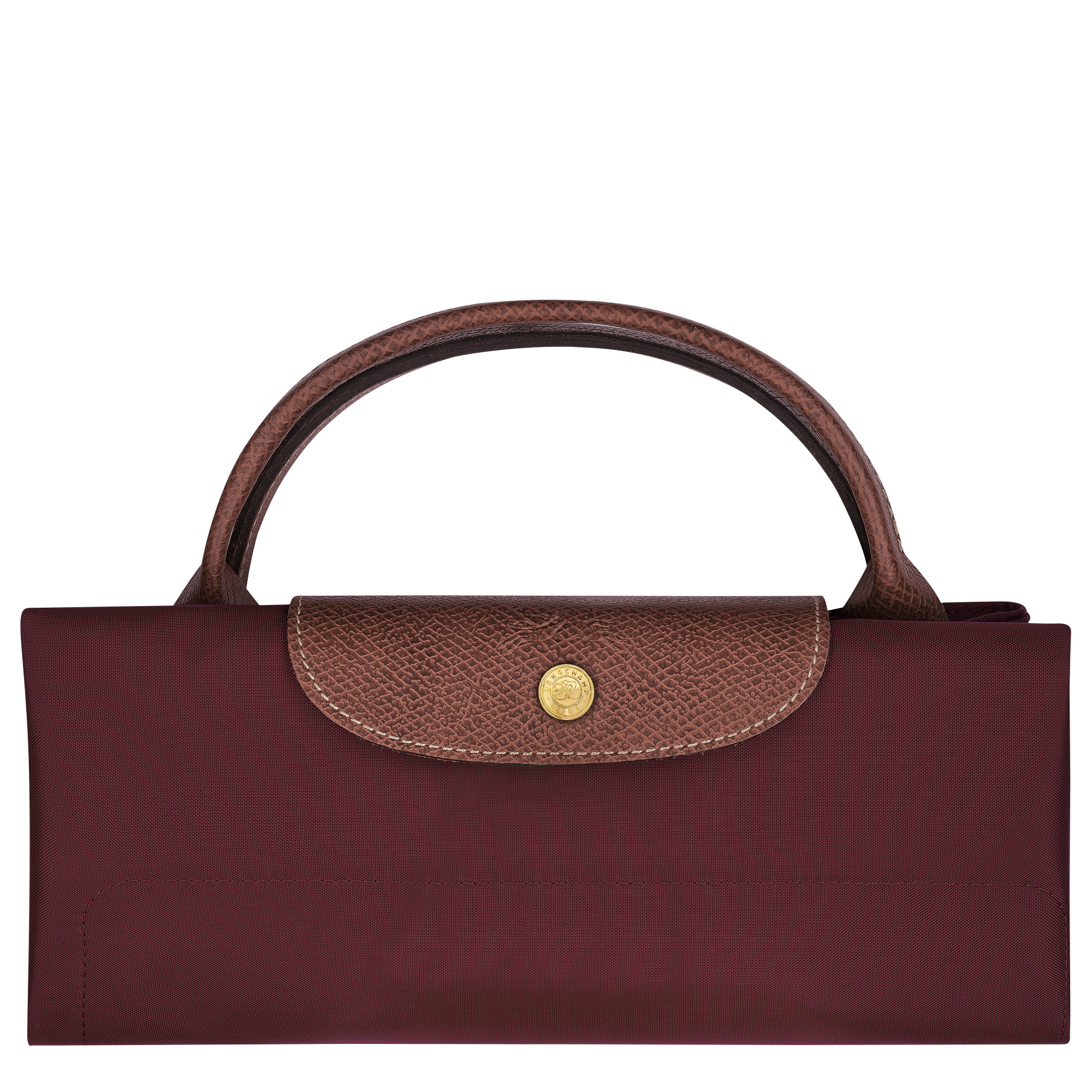 Le Pliage Original M Travel bag Burgundy - Recycled canvas - 7