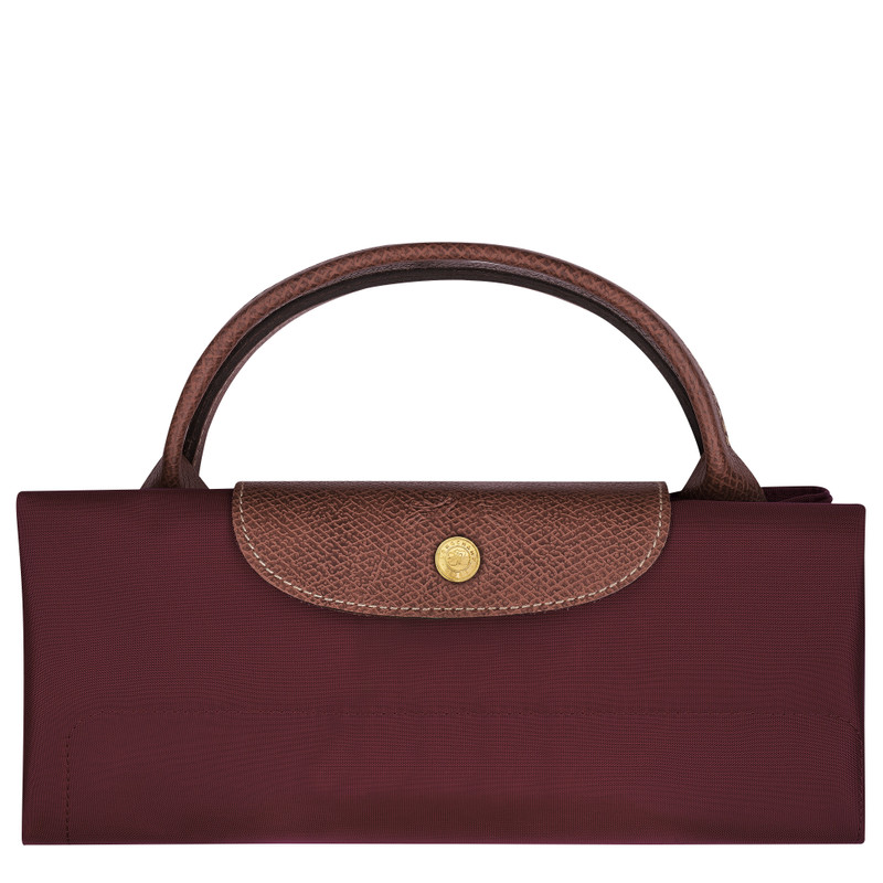 Le Pliage Original M Travel bag Burgundy - Recycled canvas 7