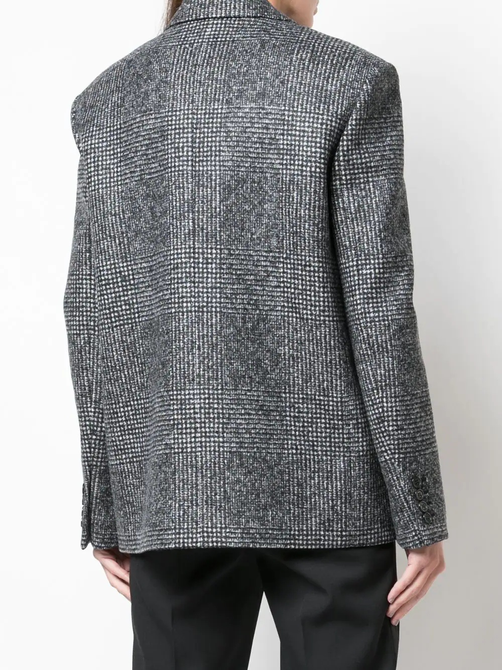 double-breasted tweed blazer - 4