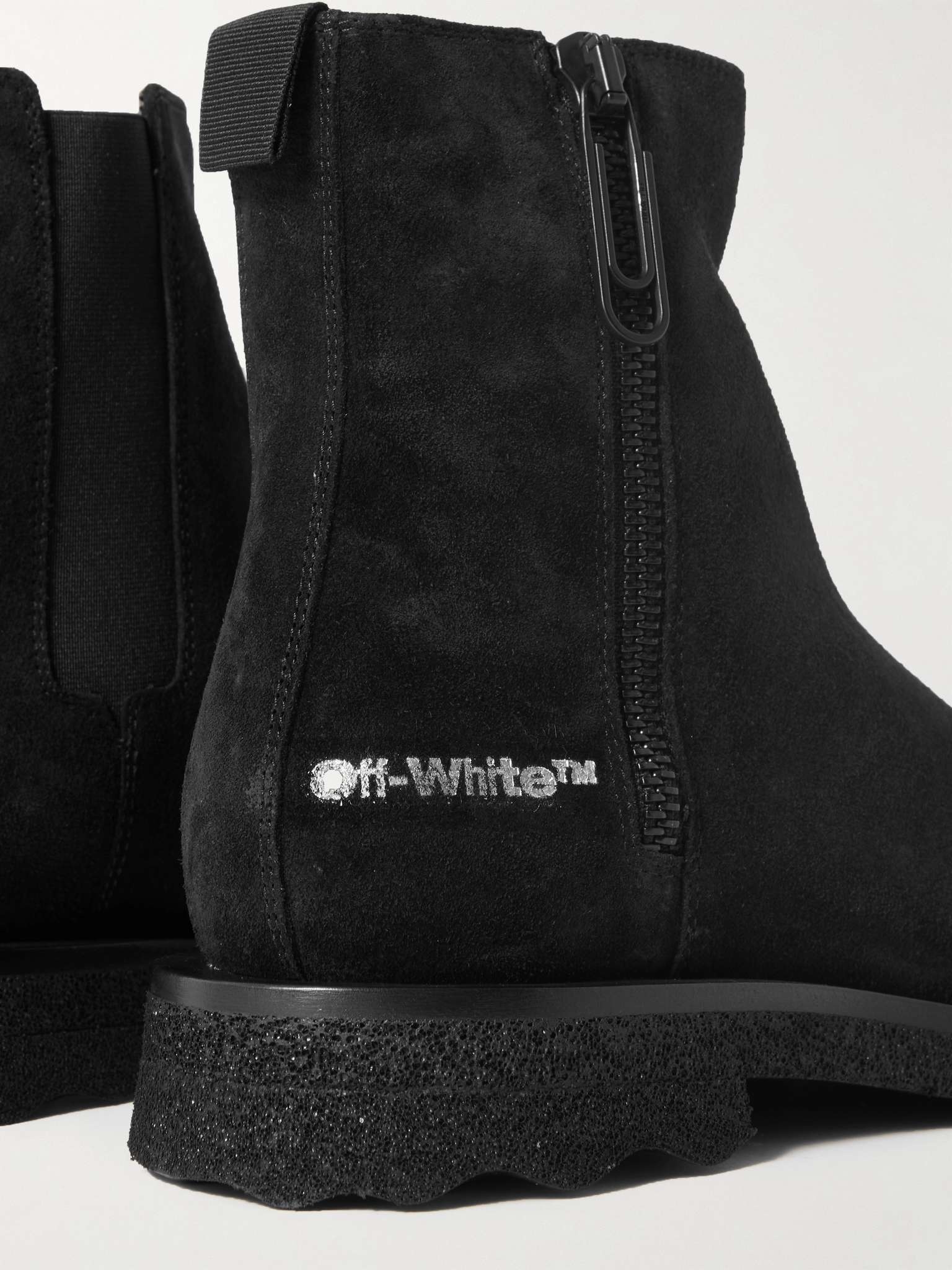 Logo-Print Suede Chelsea Boots - 6