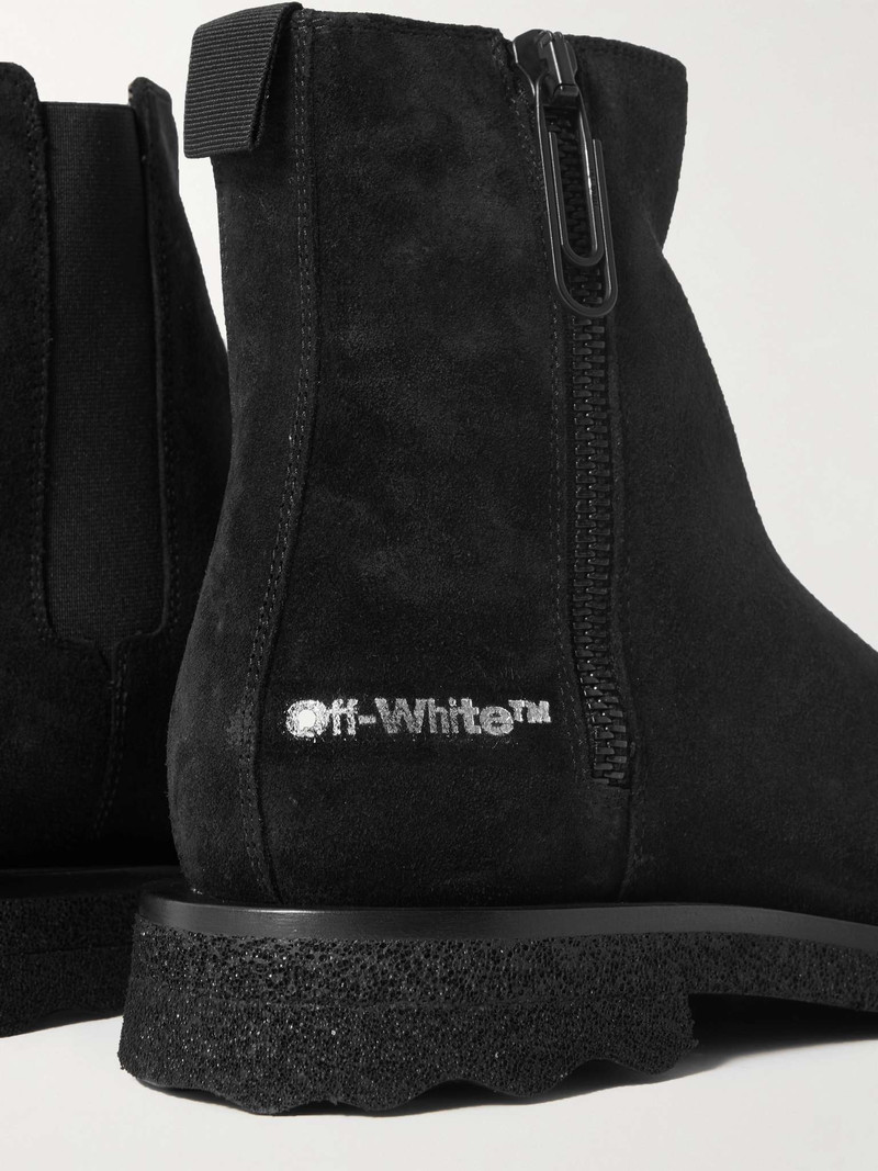 Logo-Print Suede Chelsea Boots 6