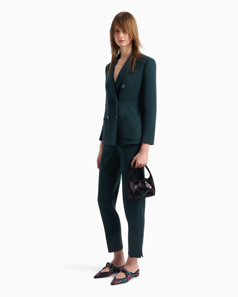 GIORGIO ARMANI Double-breasted jacket in stretch double-sided wool outlook