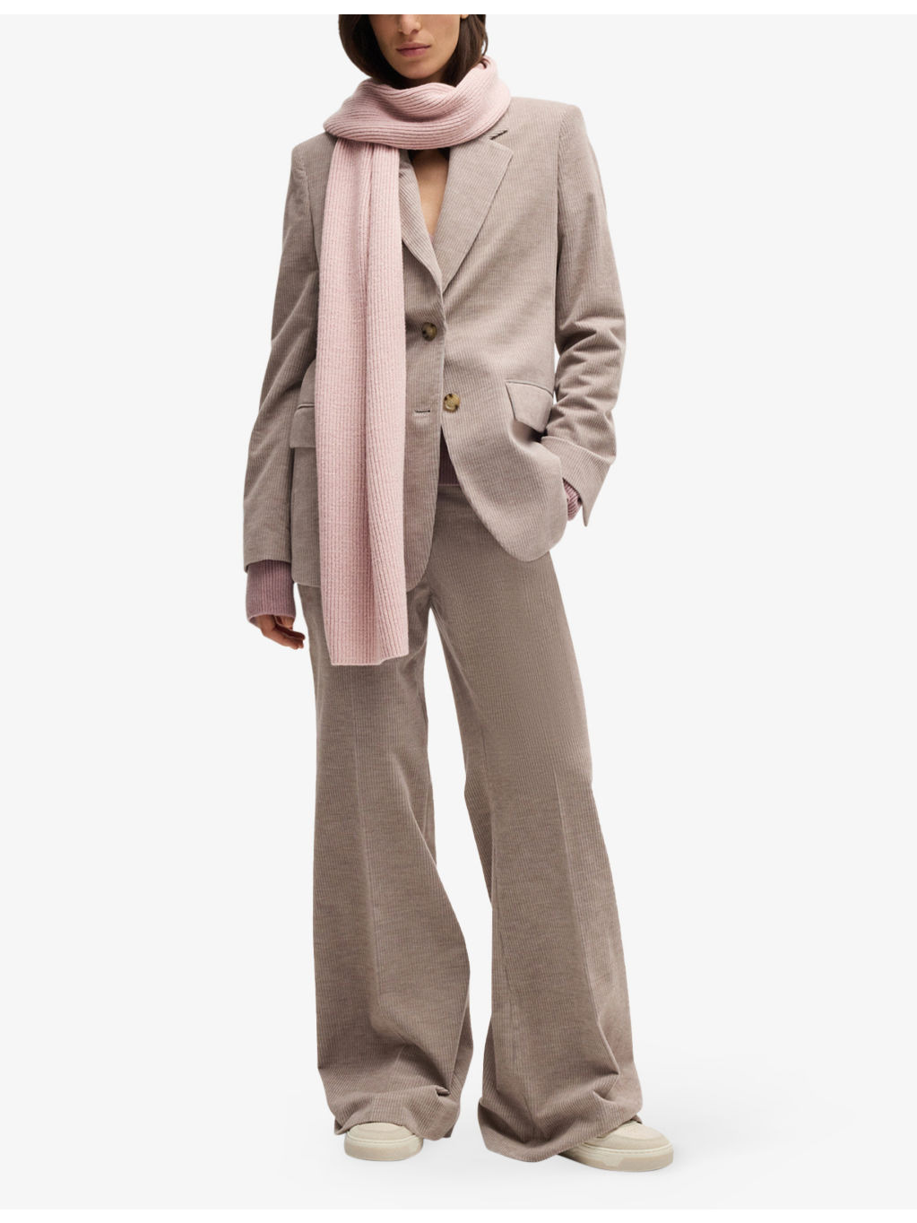 Ribbed knitted scarf - 3