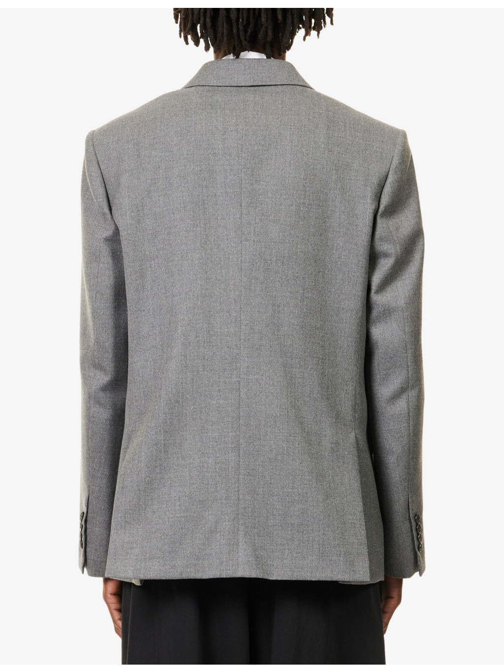 Peak-Lapels Regular-Fit Wool Blazer - 4