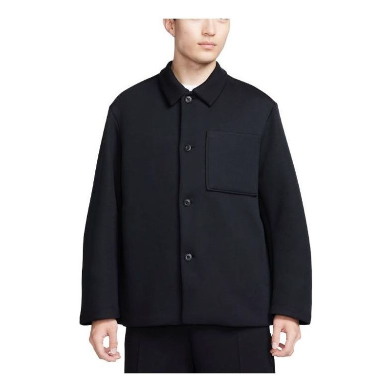 Nike Sportswear Tech Fleece Reimagined Wide Shirt Jacket 'Black' FB8168-010 - 1