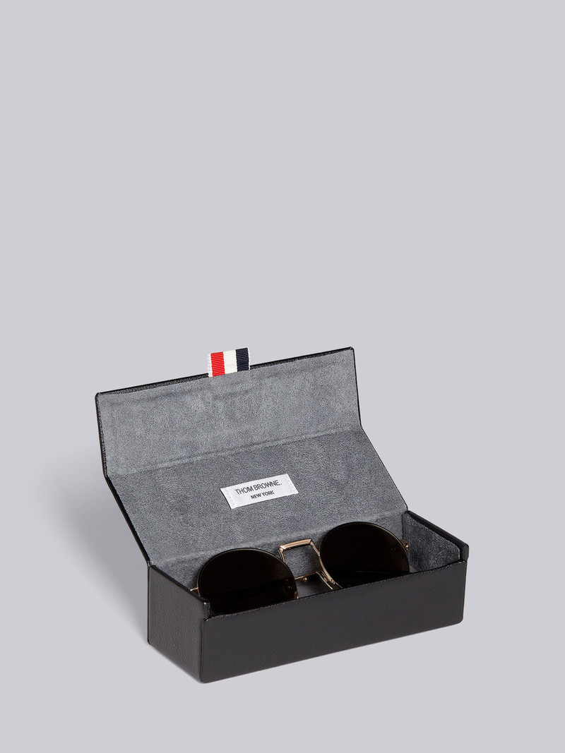 TB118 - White Gold Hingeless Round Sunglasses 5