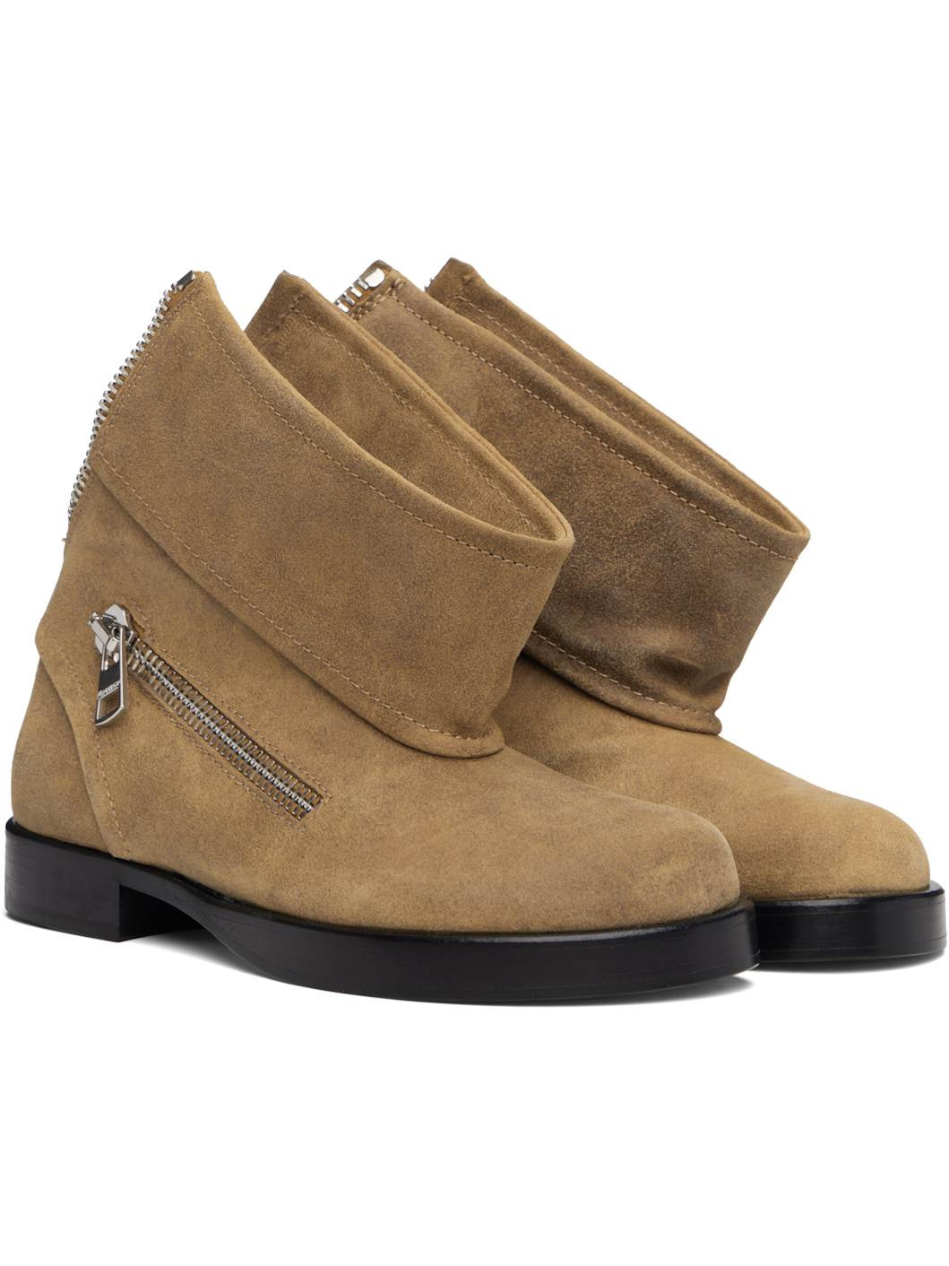 Tan Biker Boots - 4